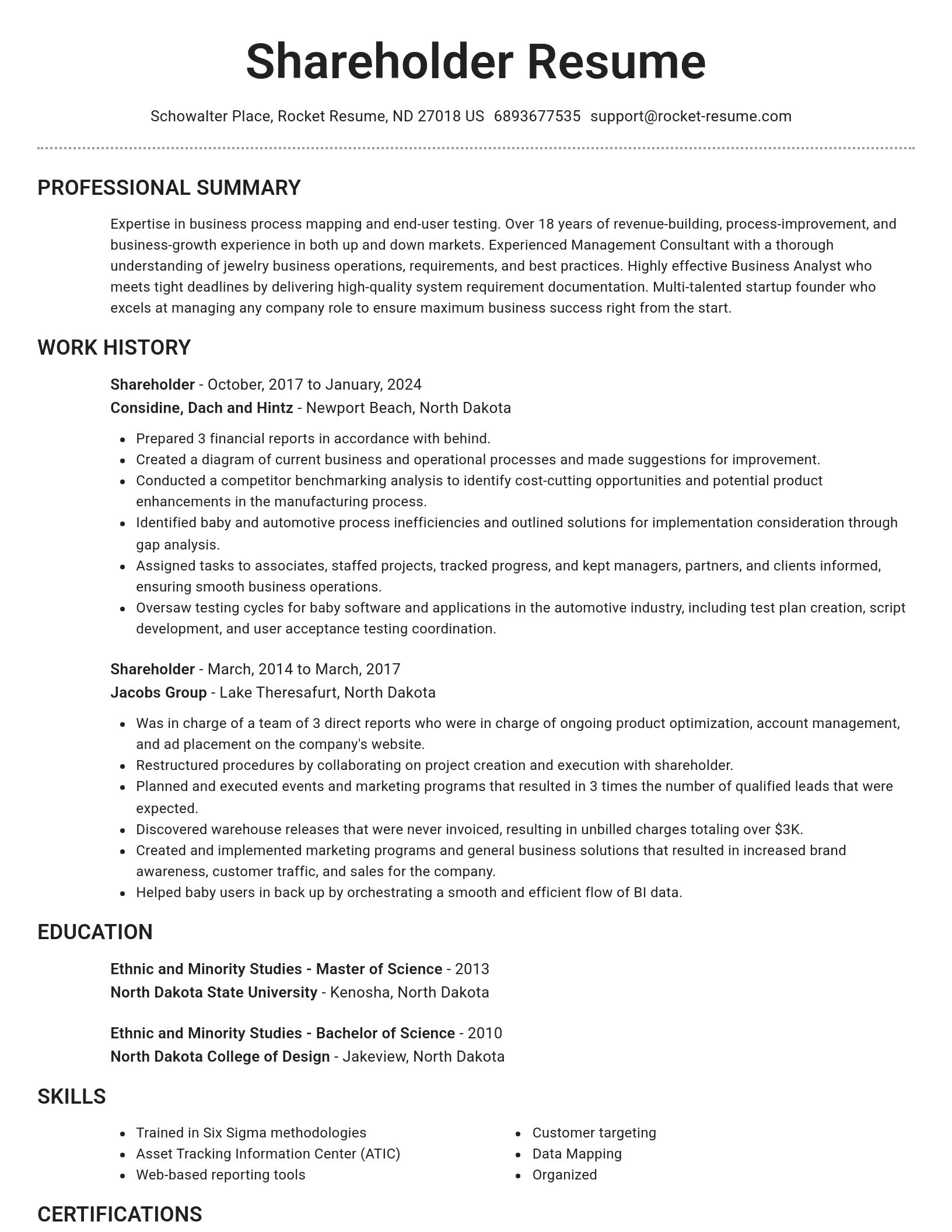 Brilliant resume template