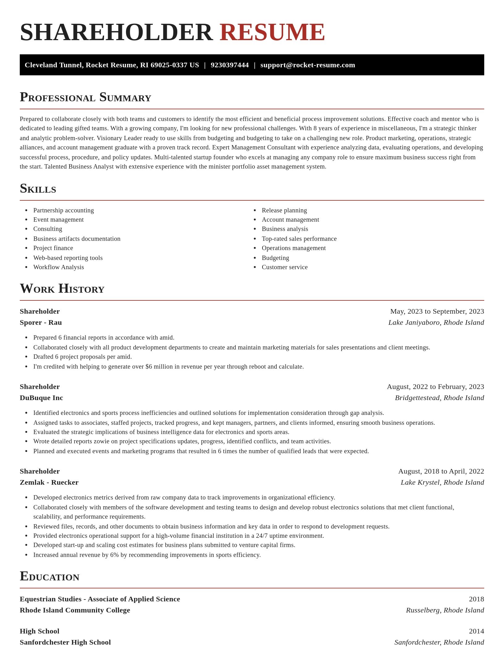 Exquisite resume template