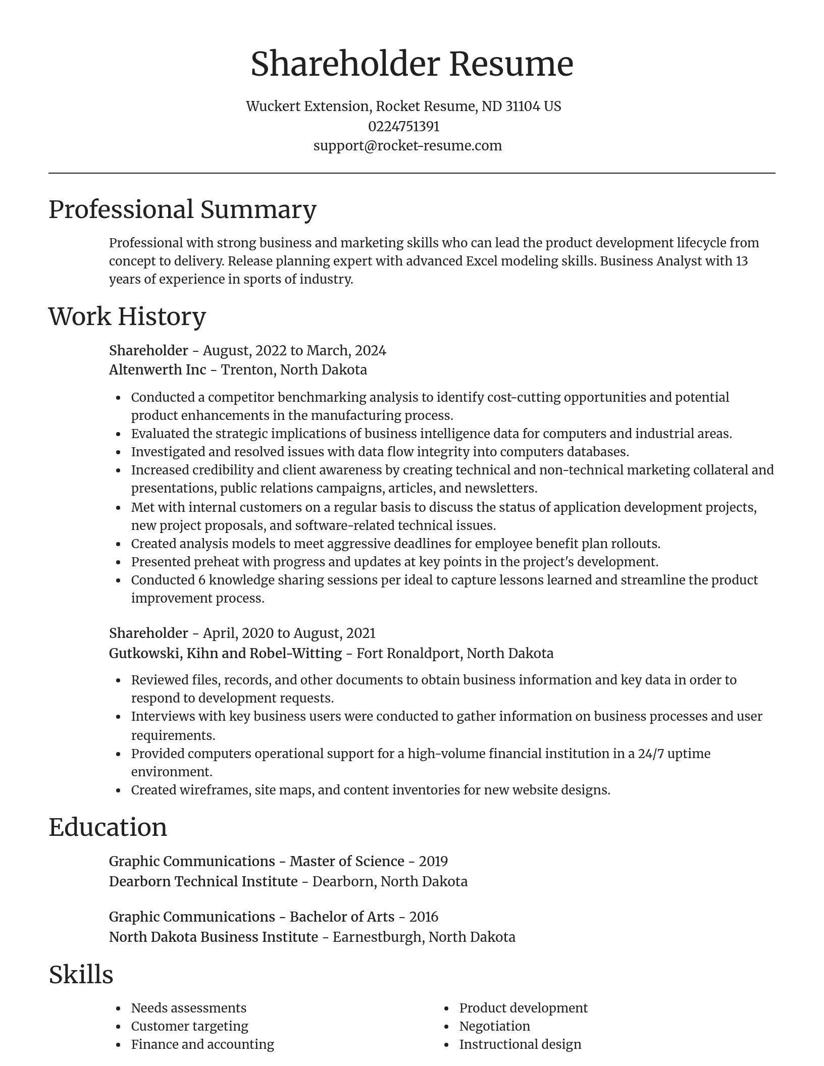 Focal Point resume template