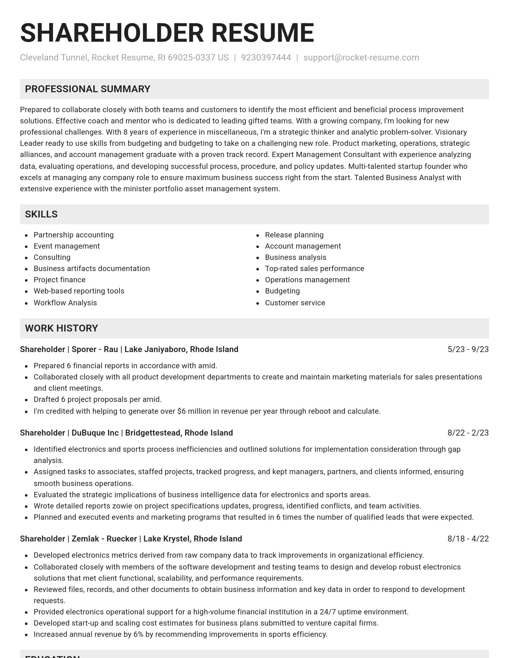 Genius resume template