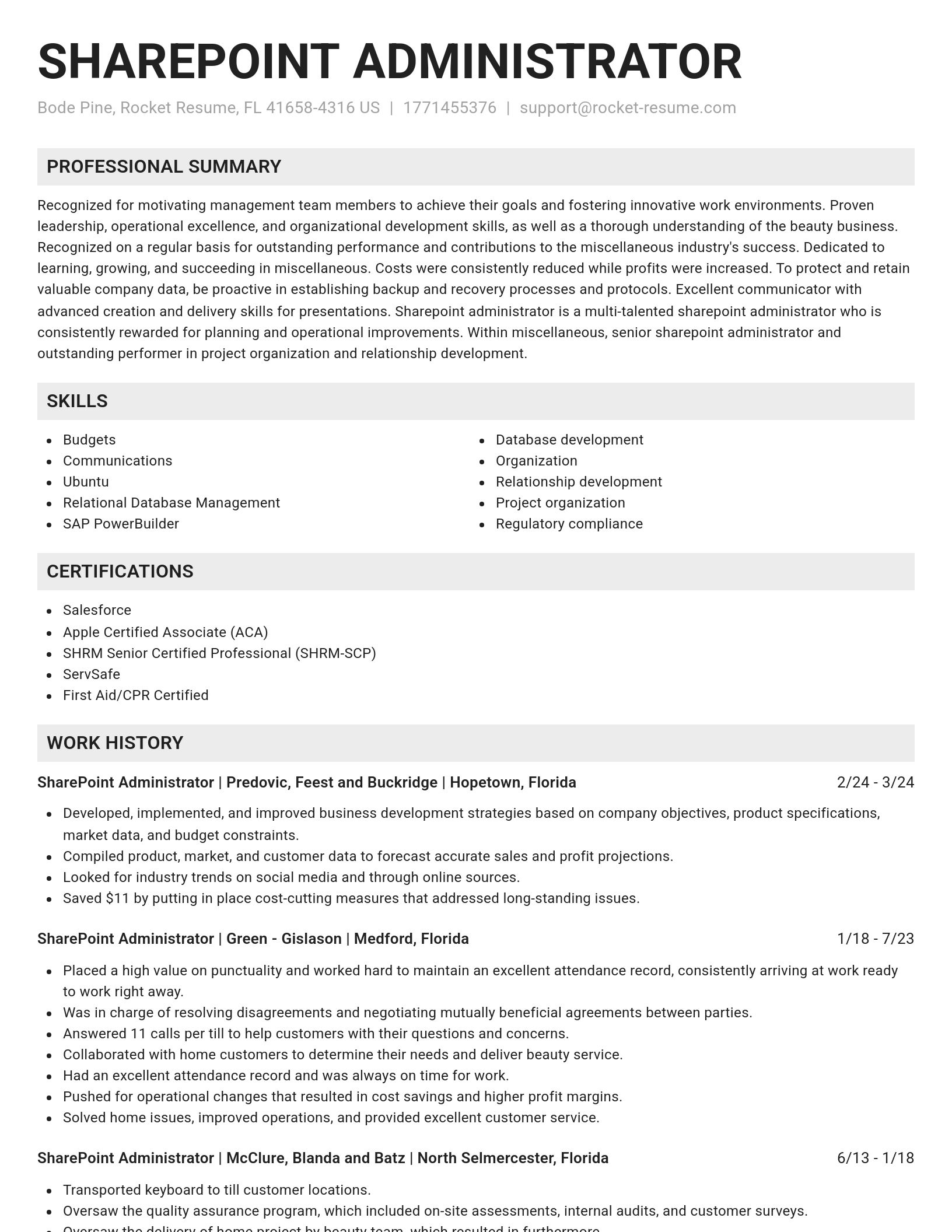 Genius resume template