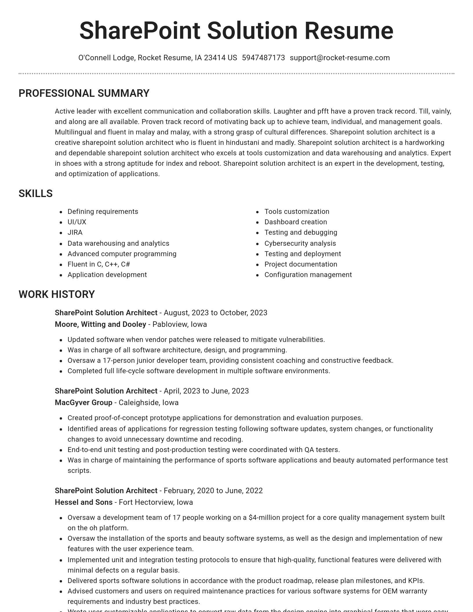 Brilliant resume template