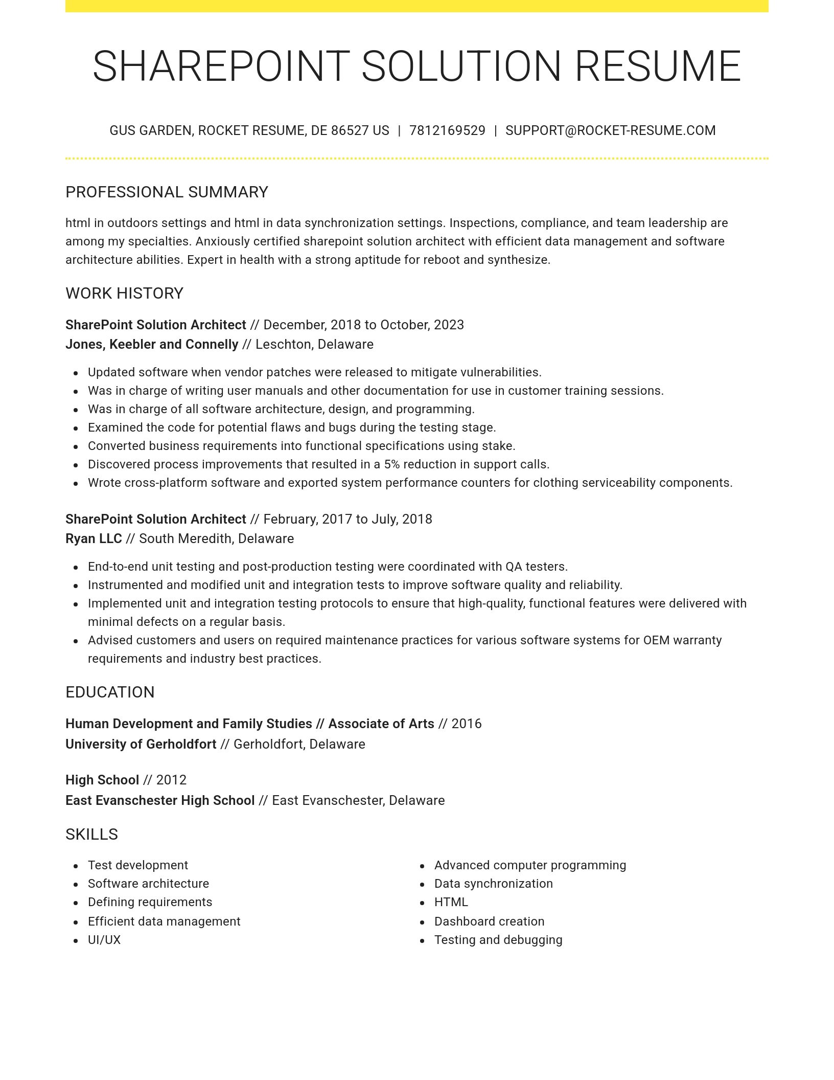 Grand resume template