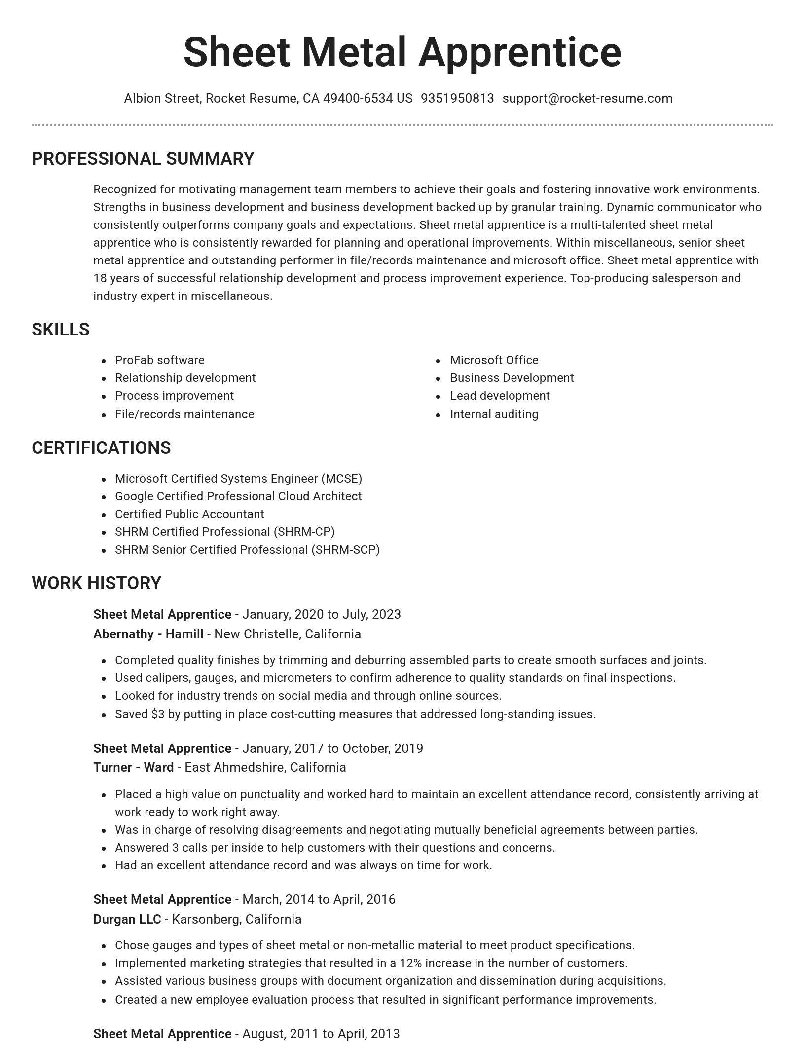 Brilliant resume template