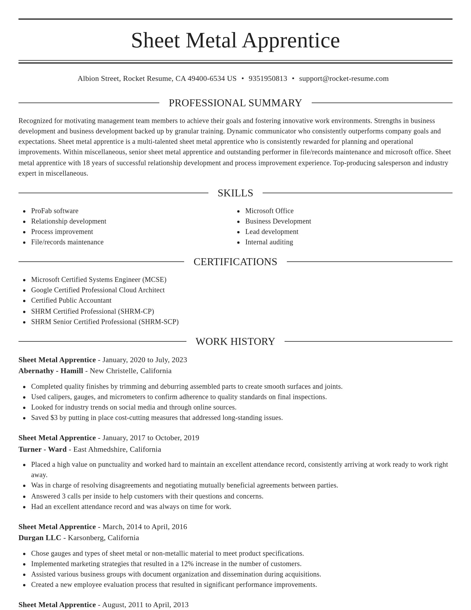 Elegant resume template
