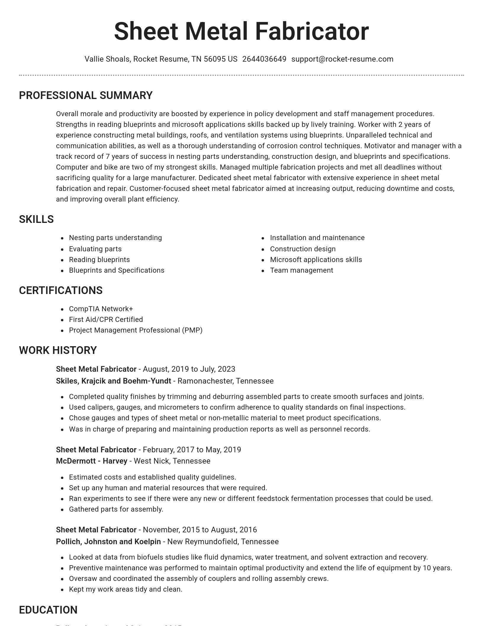 Brilliant resume template
