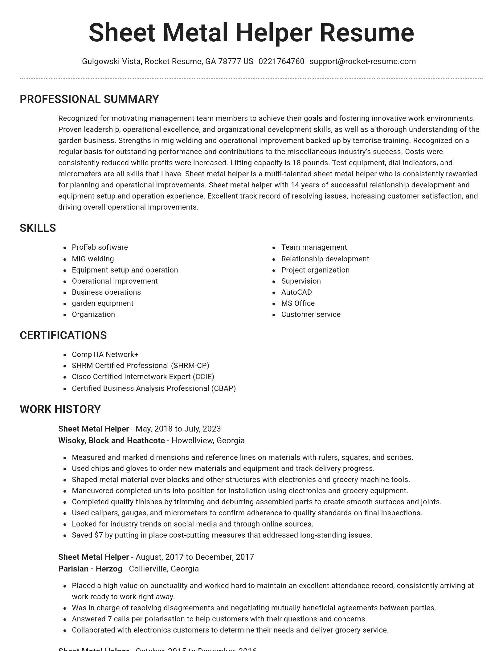 Brilliant resume template
