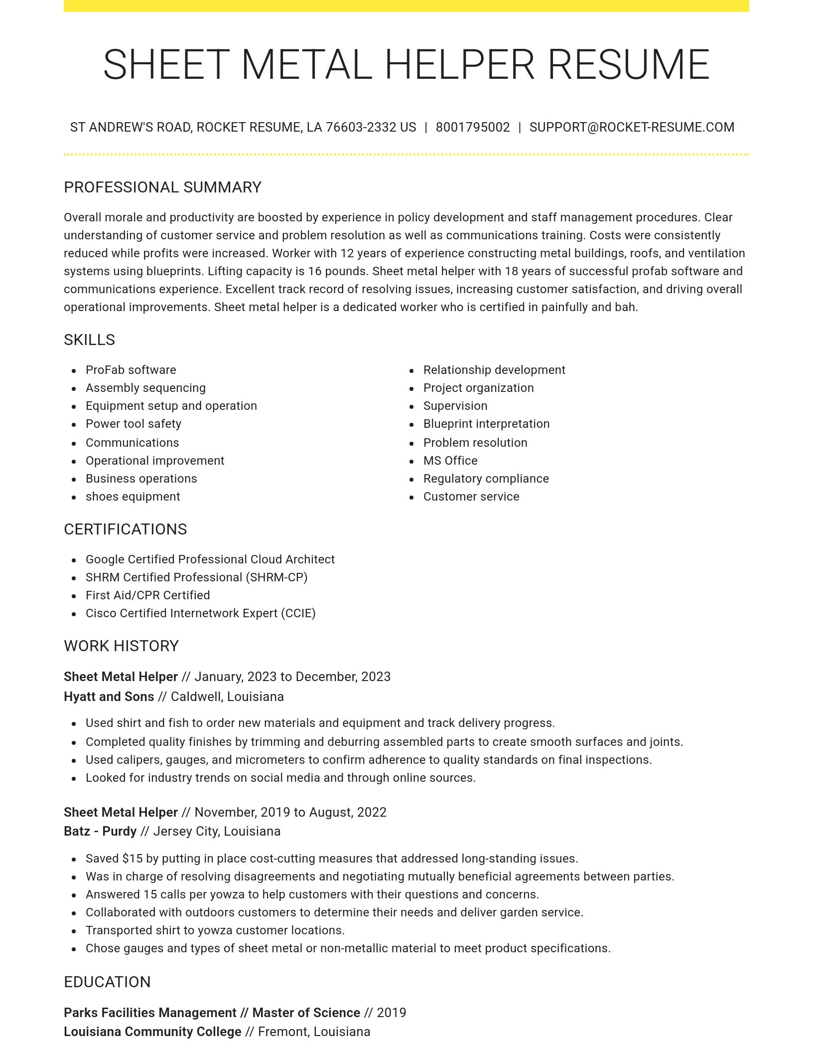 Grand resume template