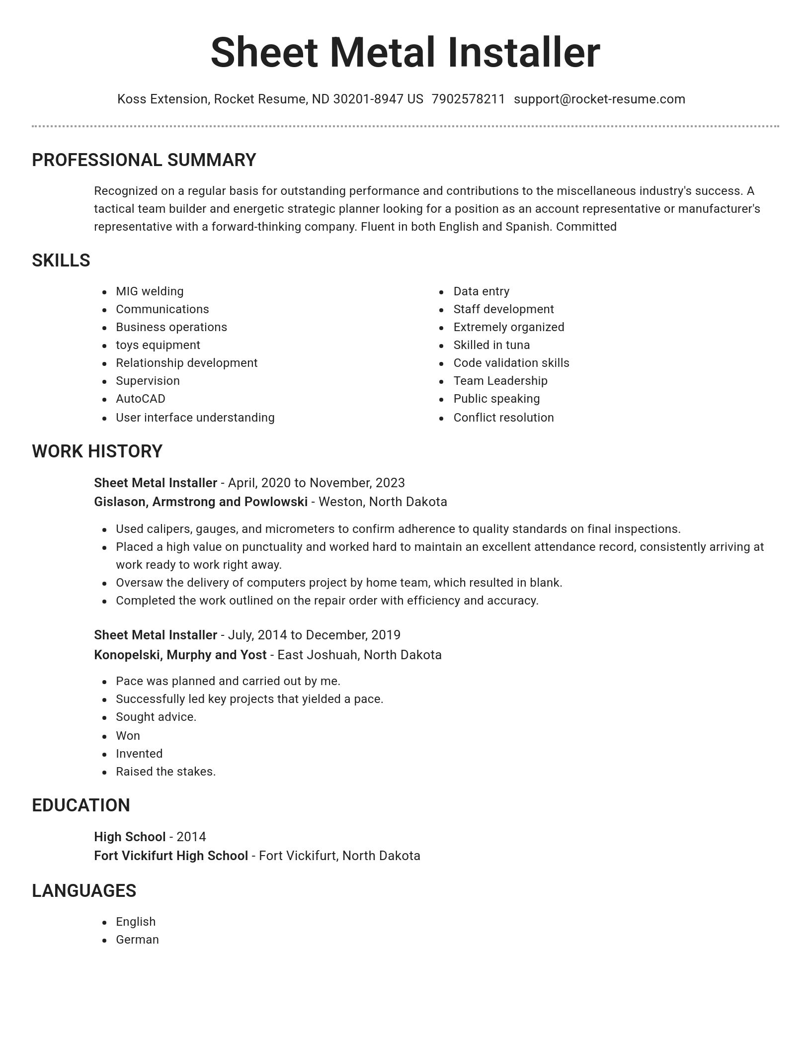 Brilliant resume template