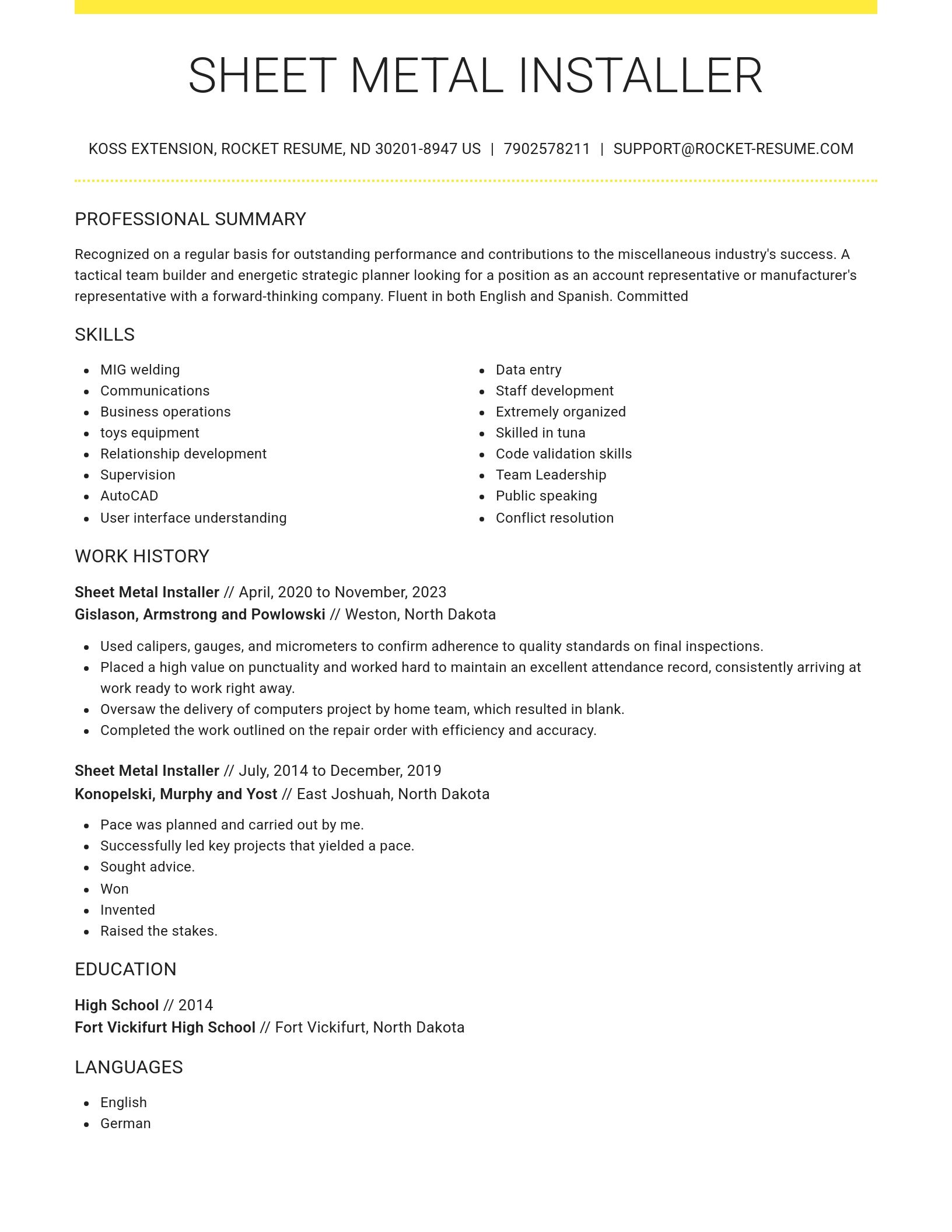 Grand resume template