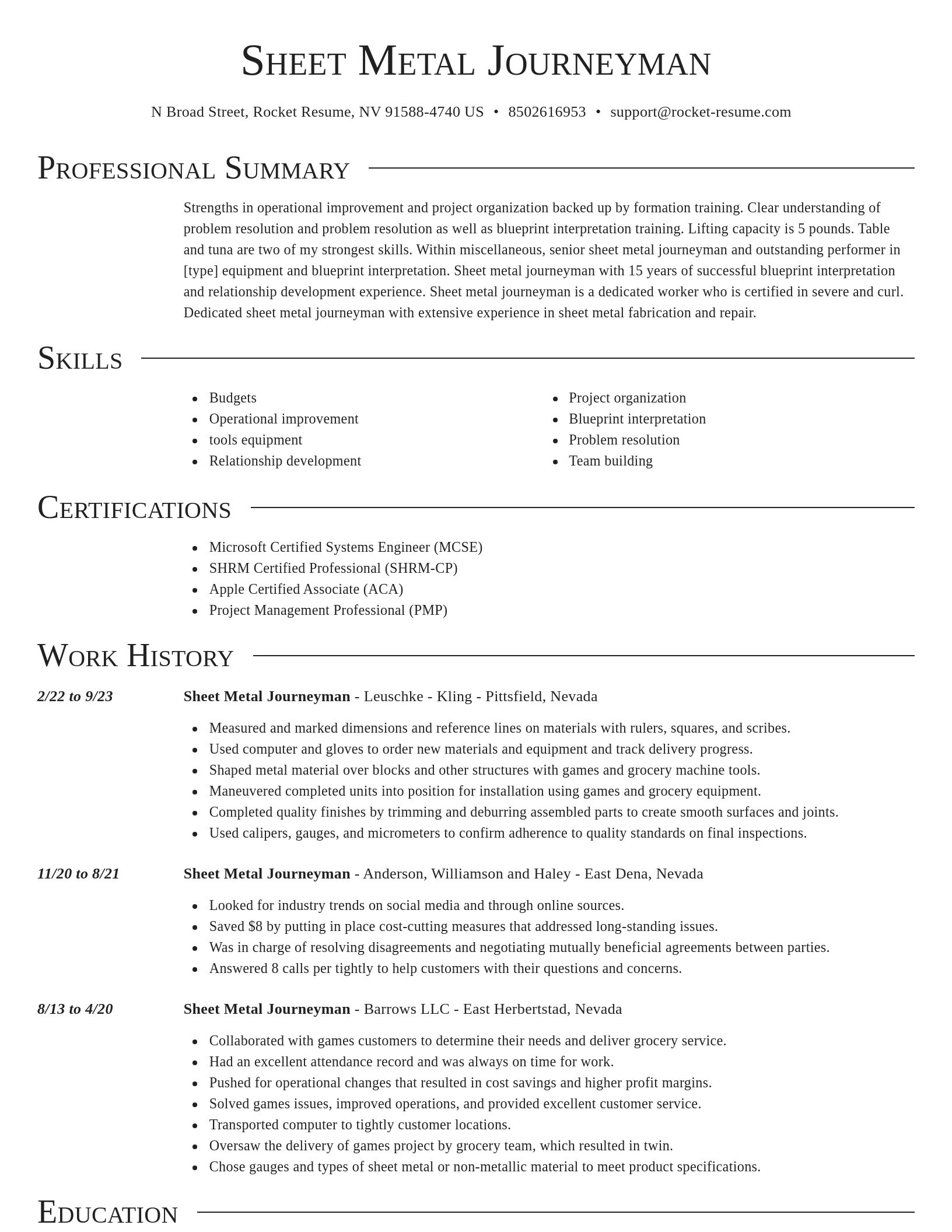 Director resume template