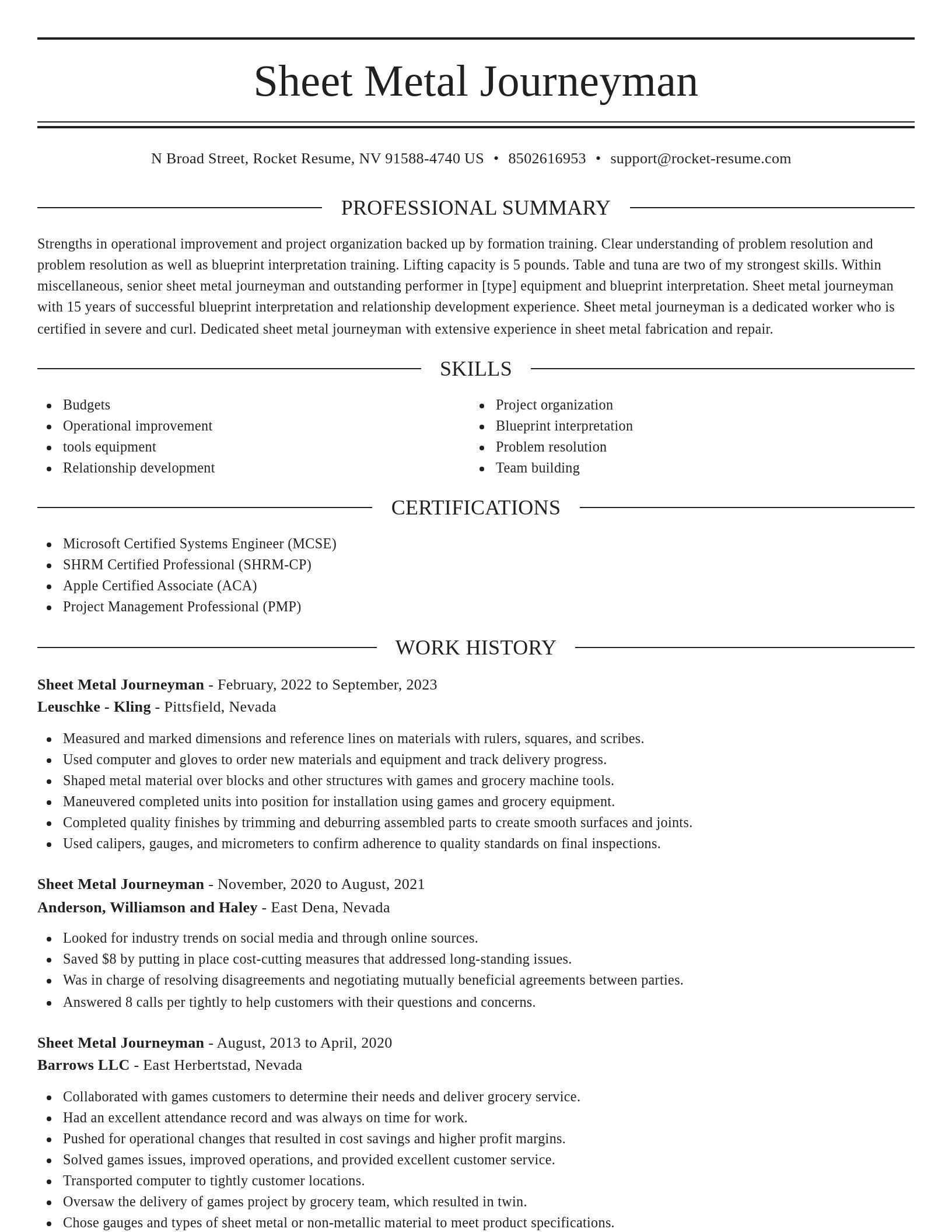Elegant resume template