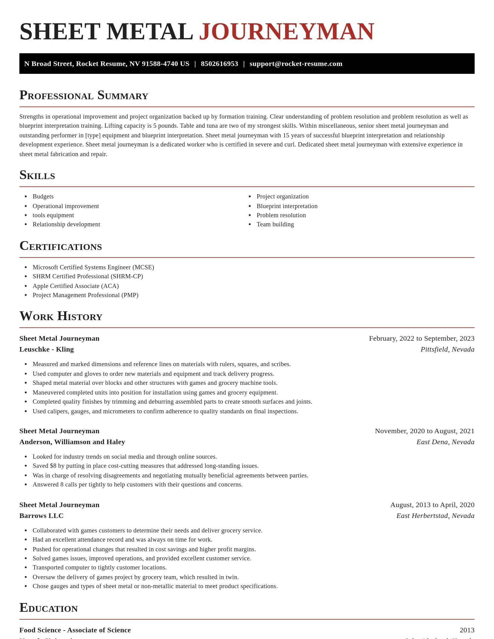 Exquisite resume template