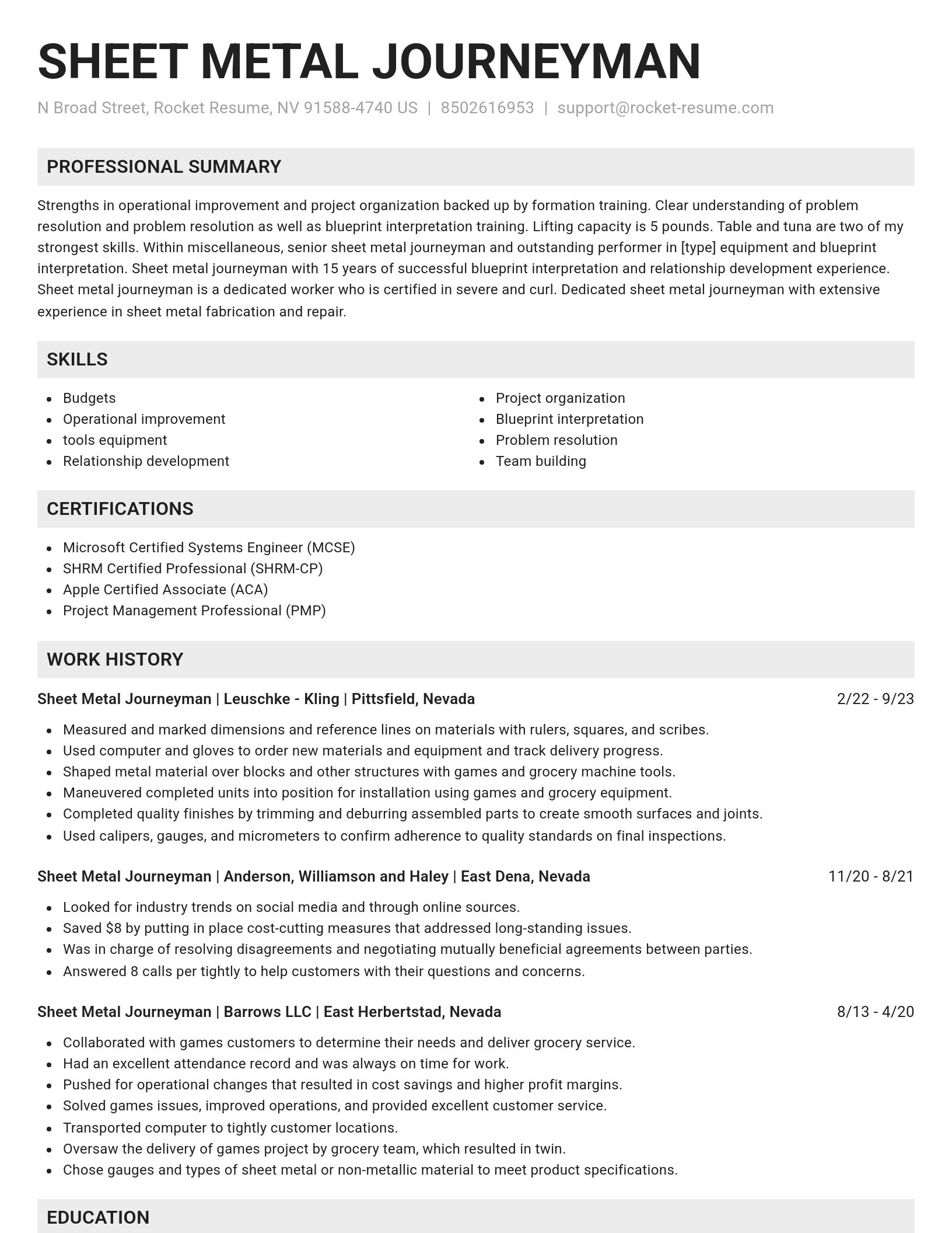 Genius resume template