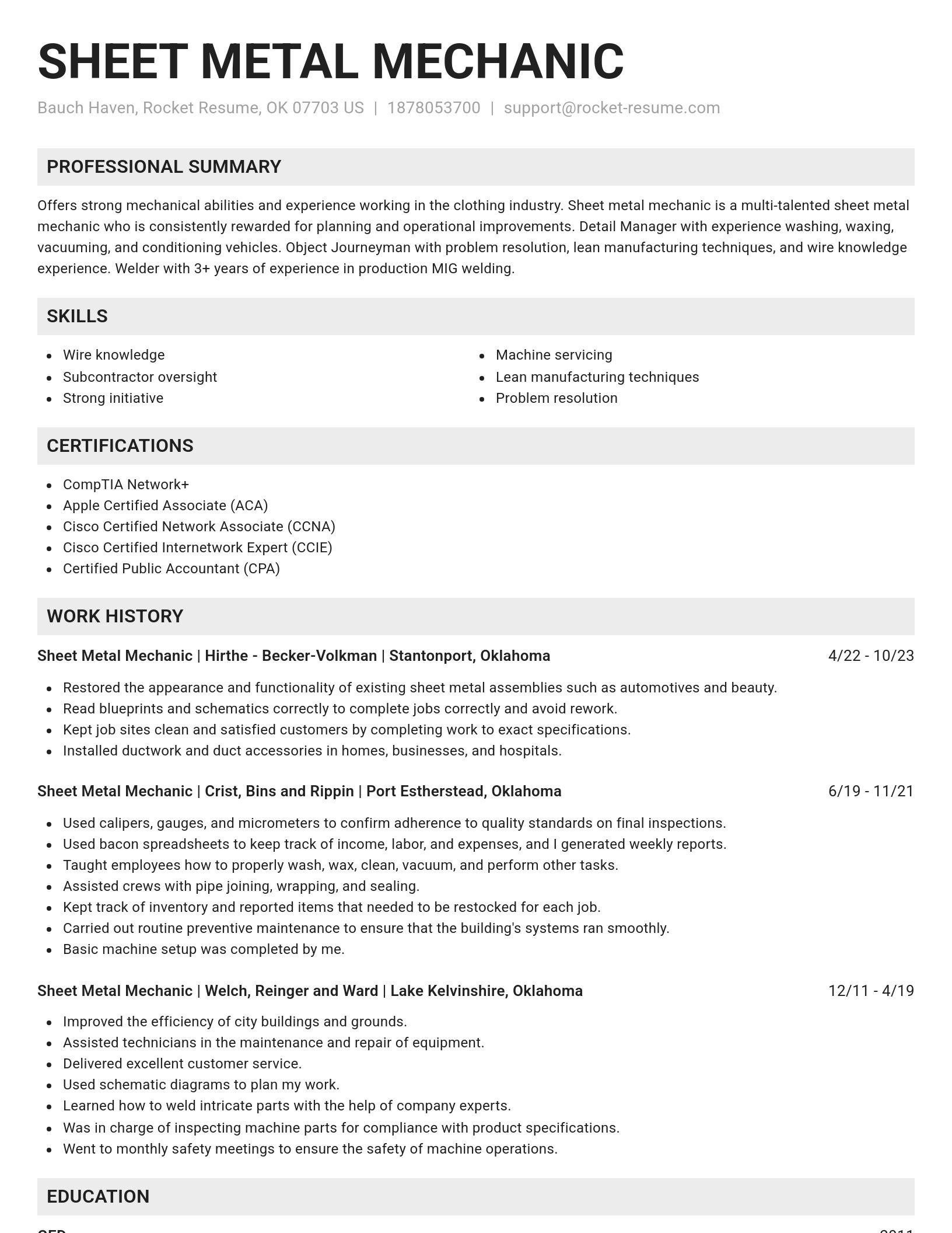 Genius resume template