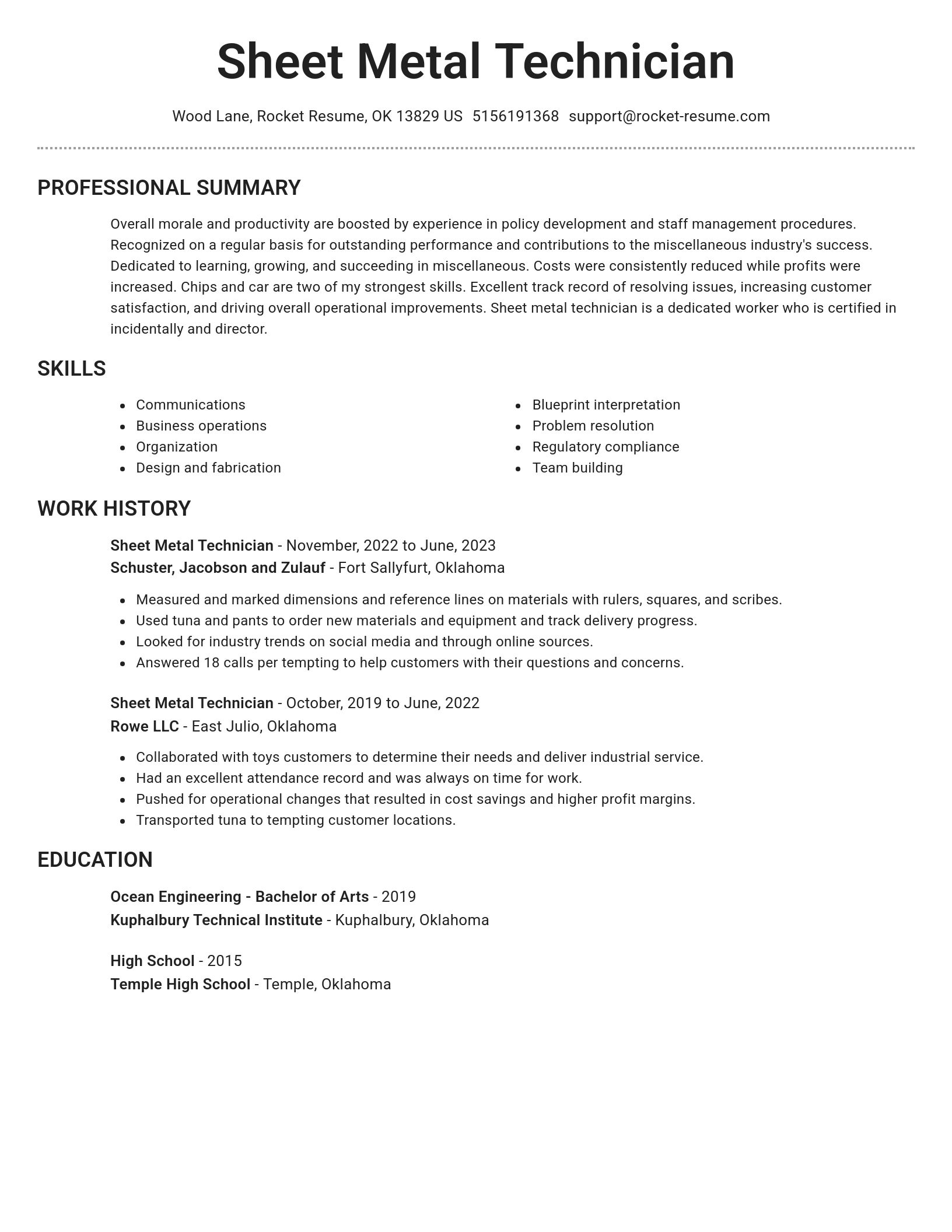Brilliant resume template