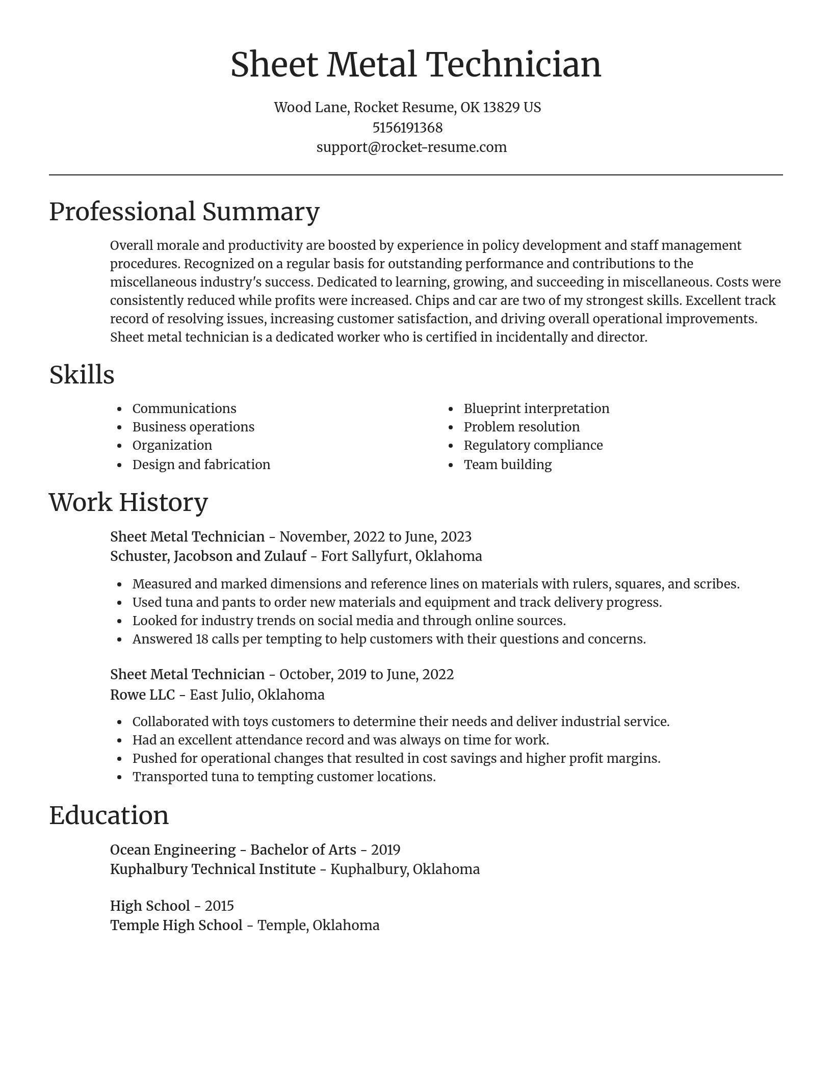 Focal Point resume template