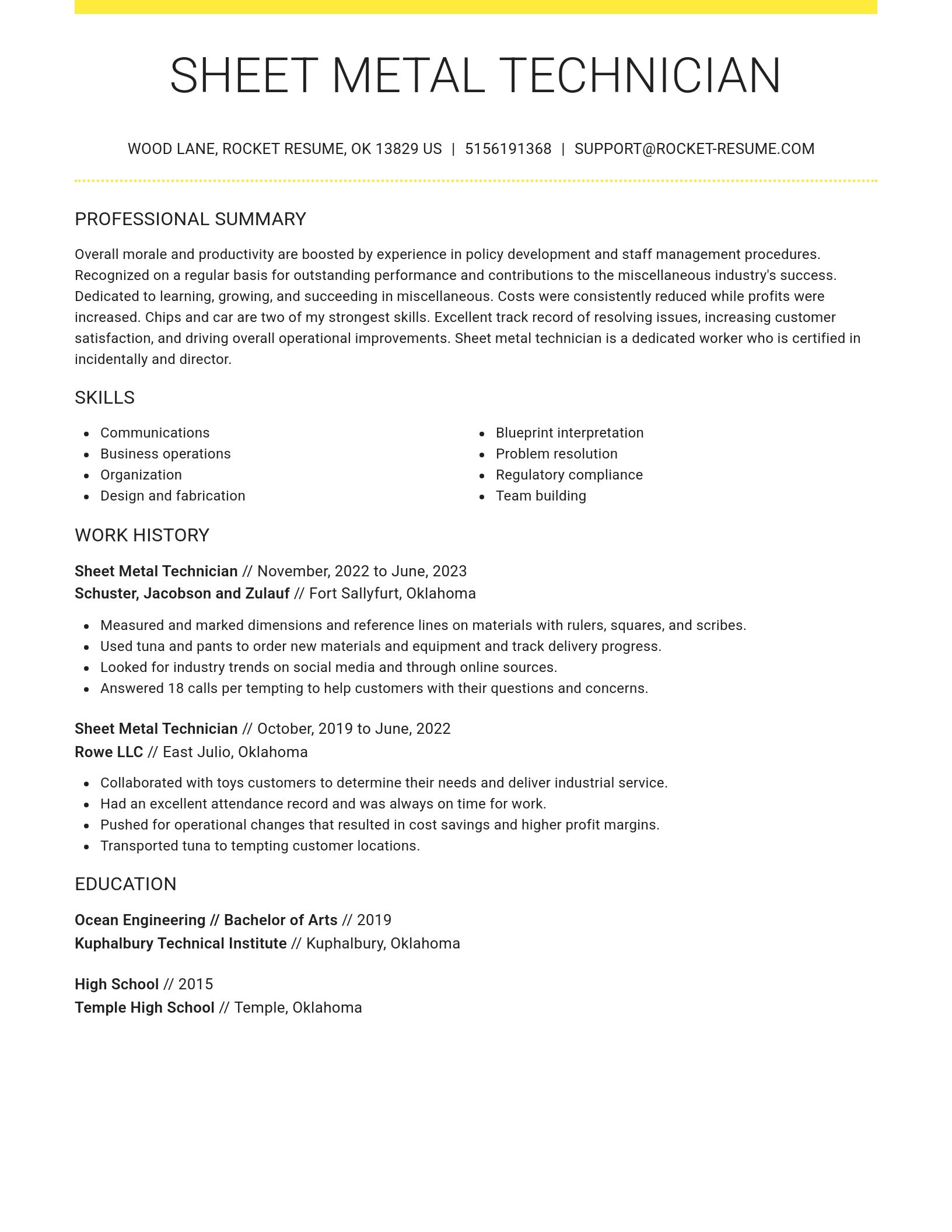 Grand resume template