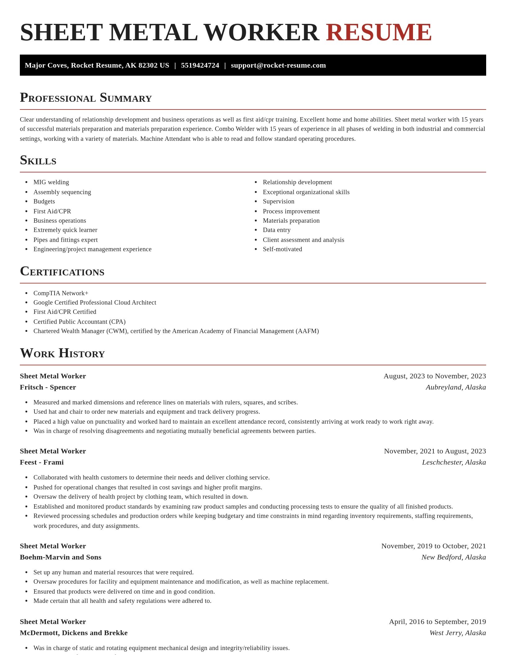 Exquisite resume template