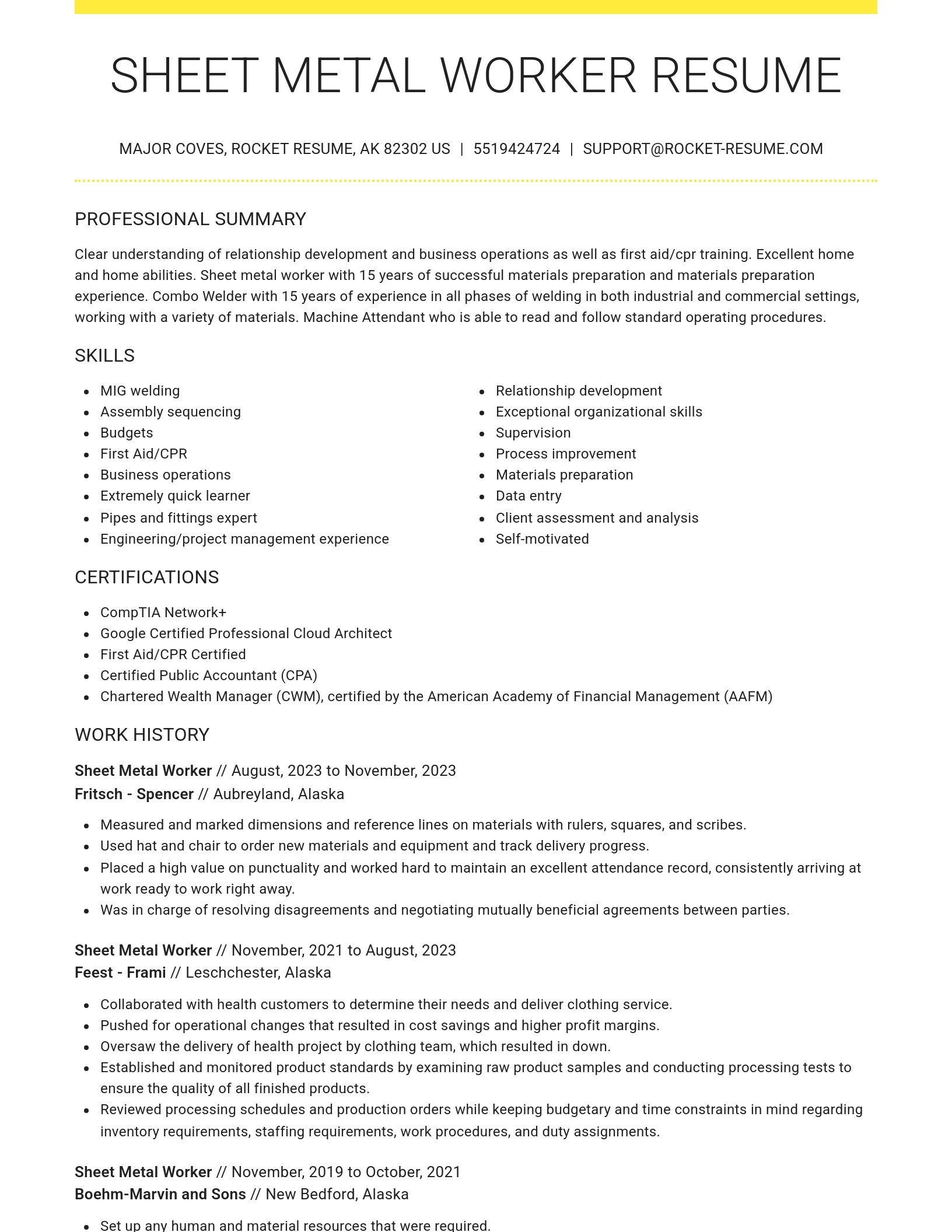 Grand resume template