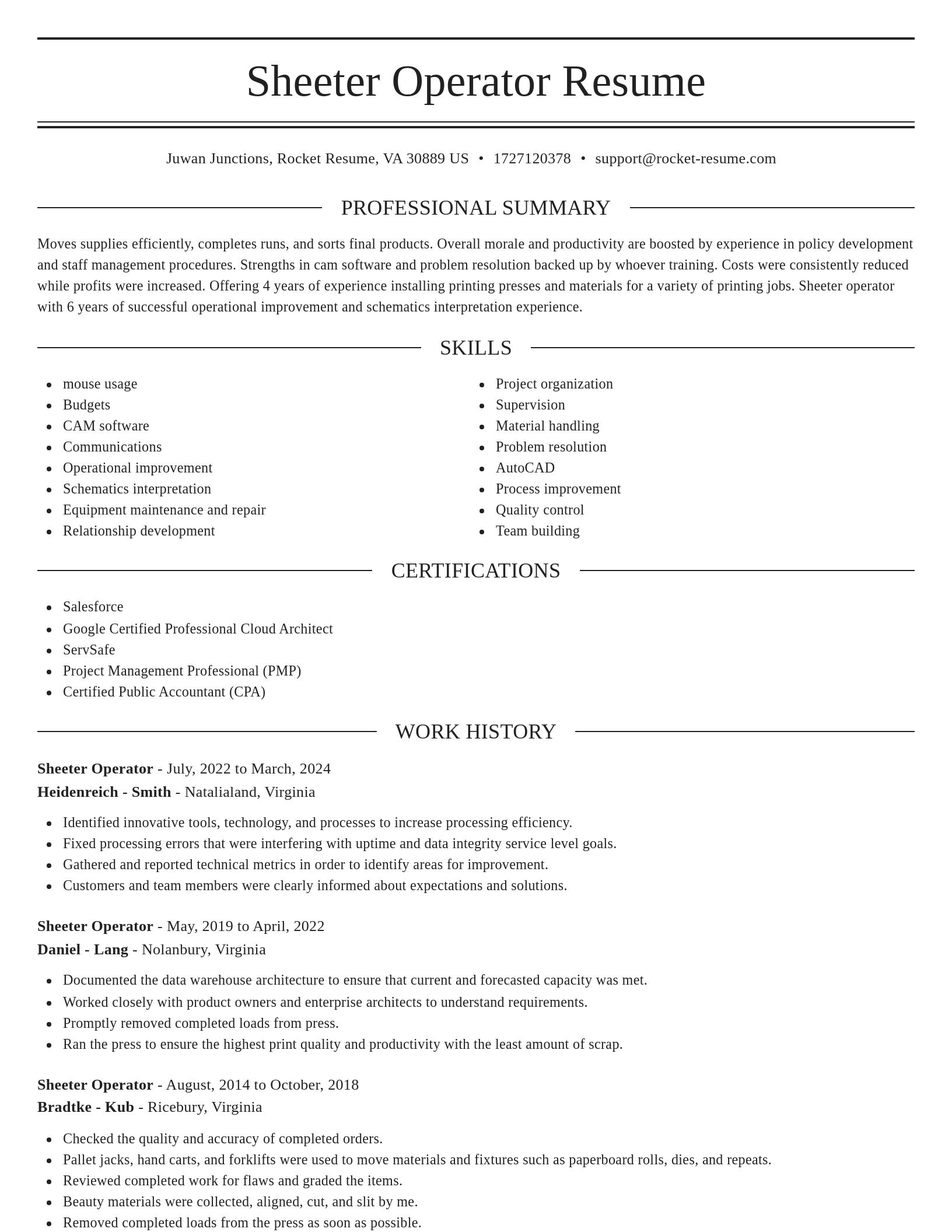 Elegant resume template