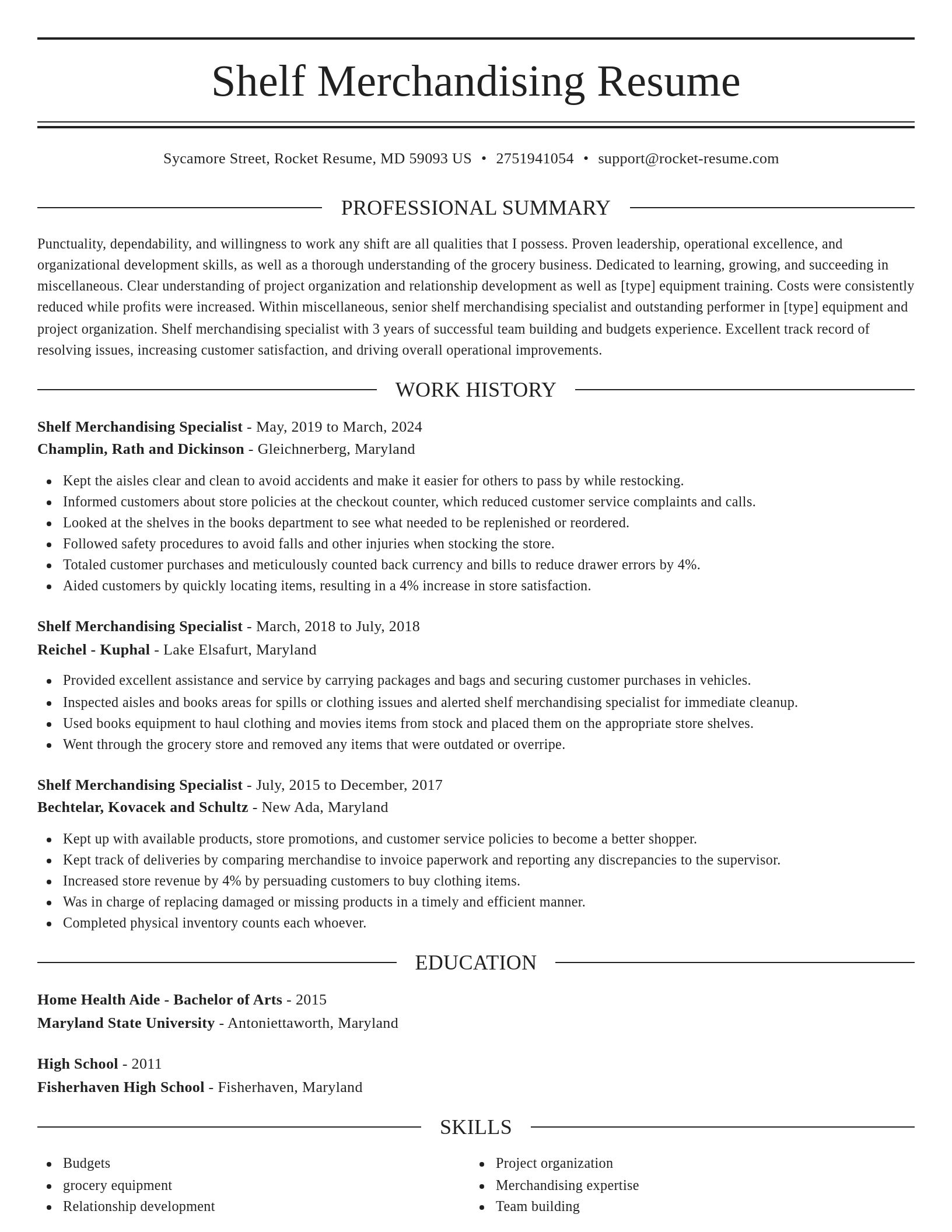 Elegant resume template