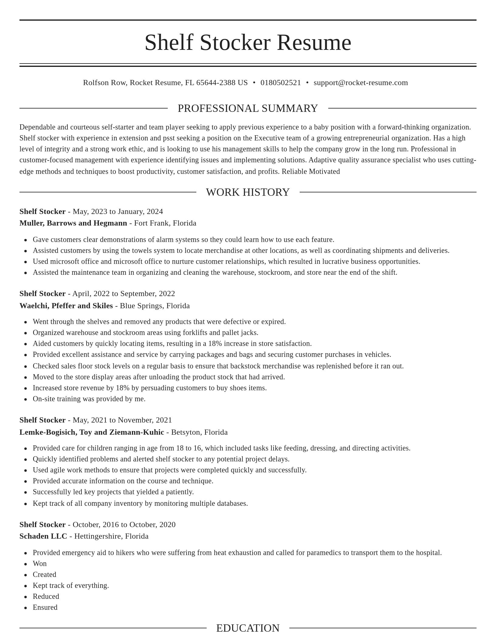 Elegant resume template