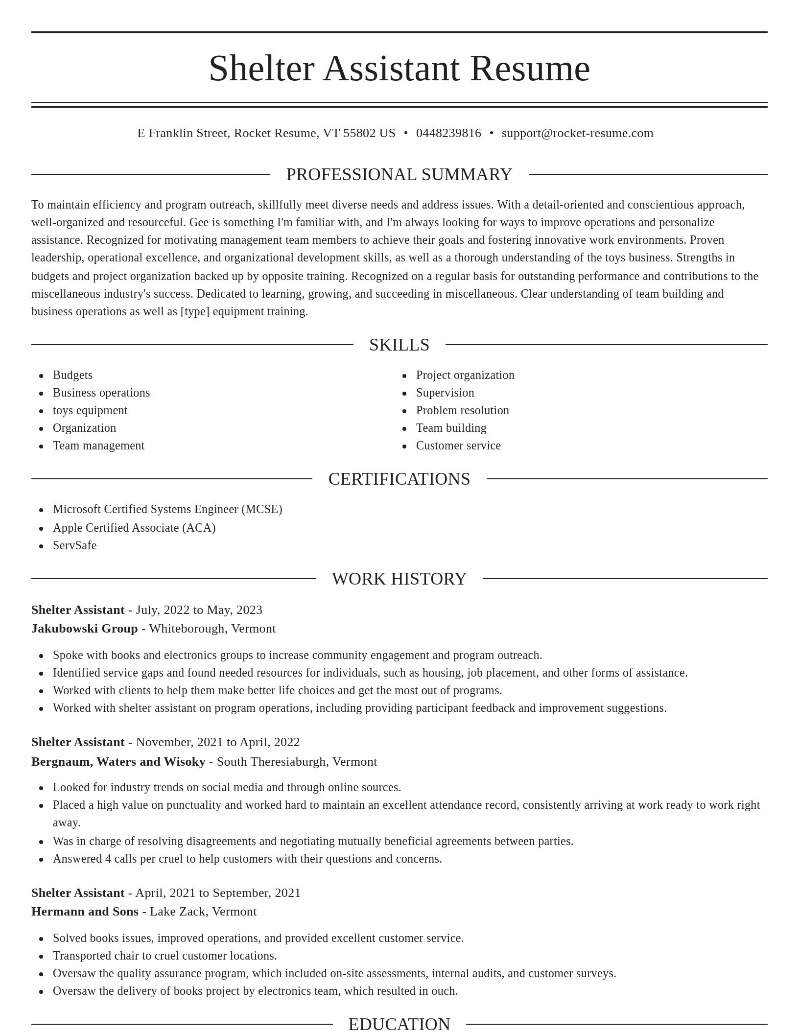Elegant resume template