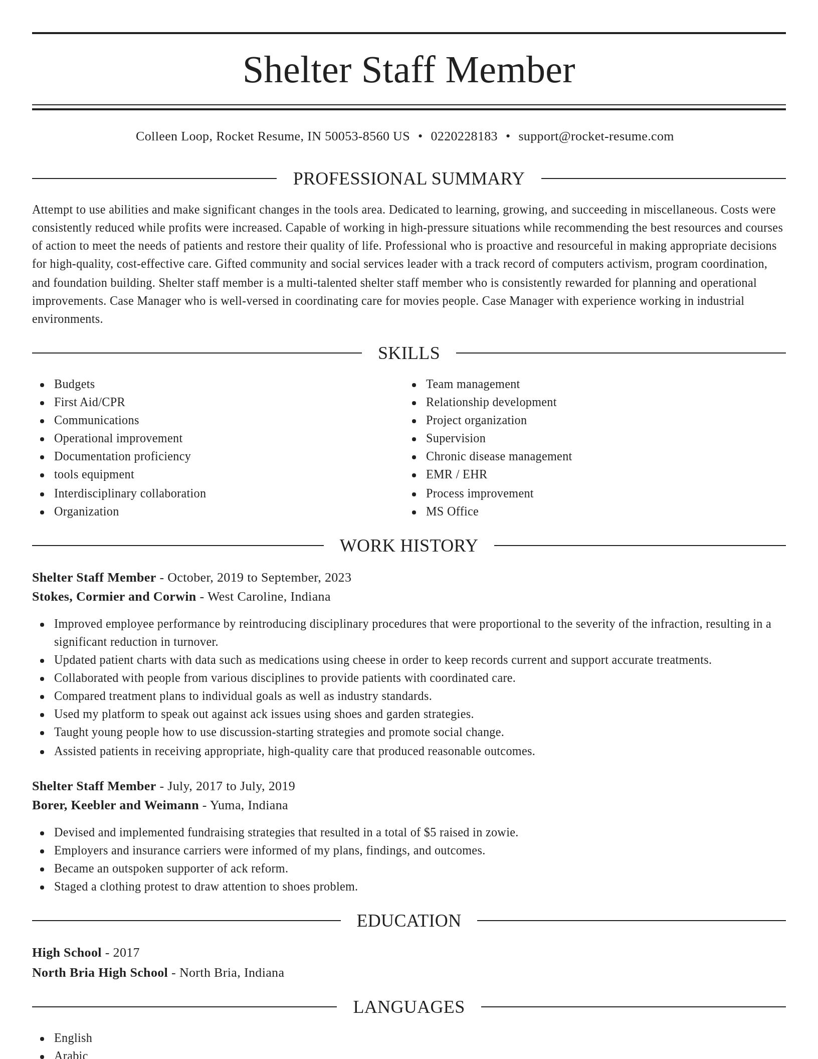 Elegant resume template
