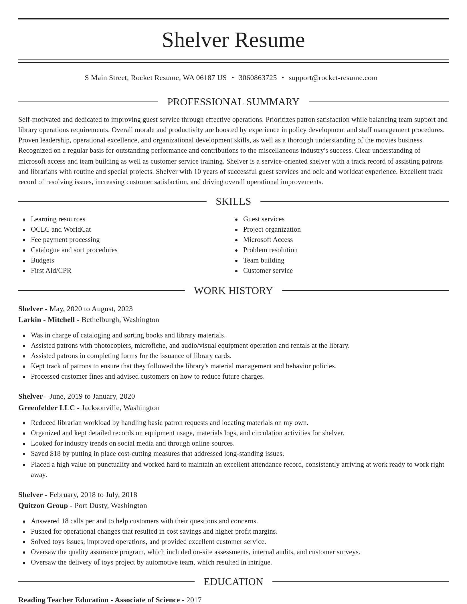 Elegant resume template