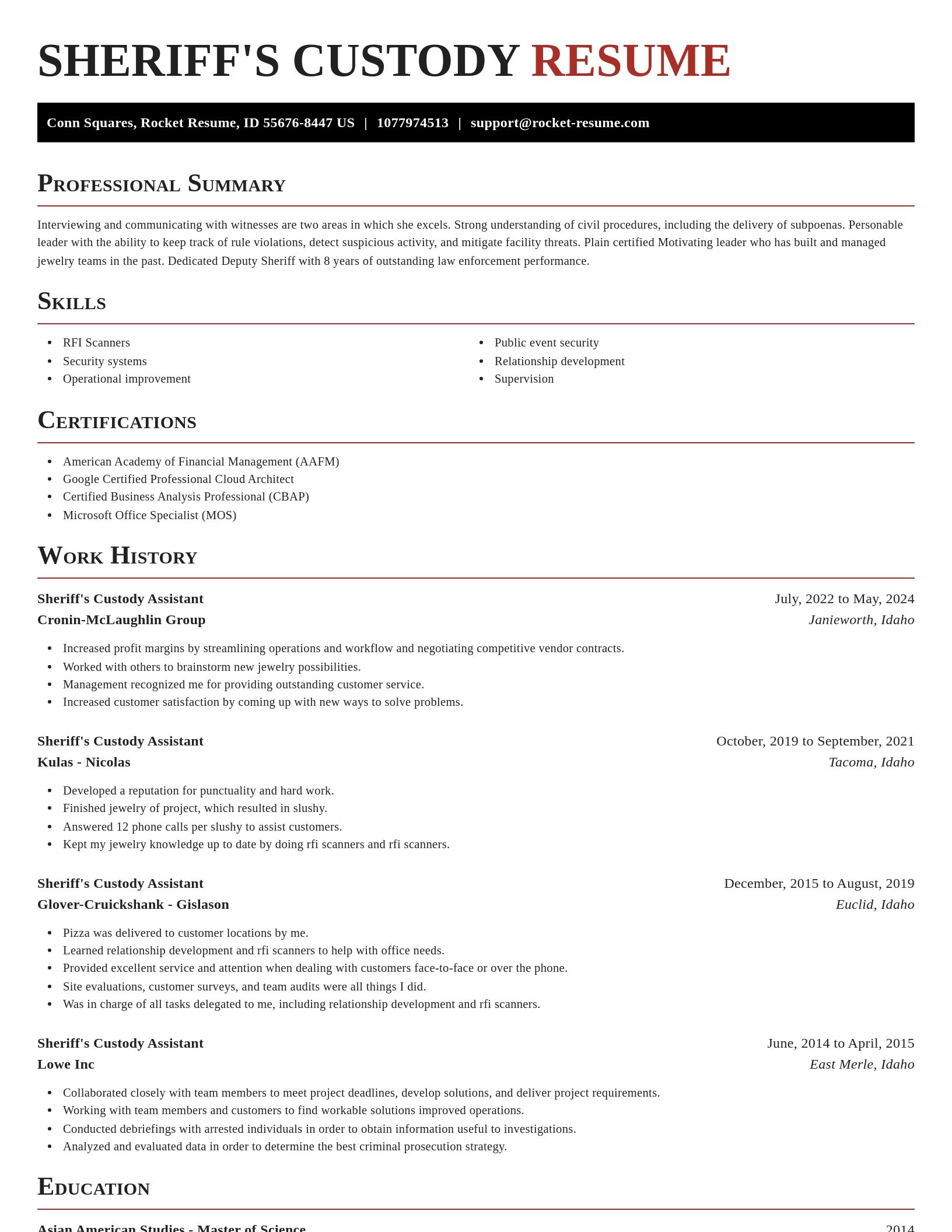 Exquisite resume template