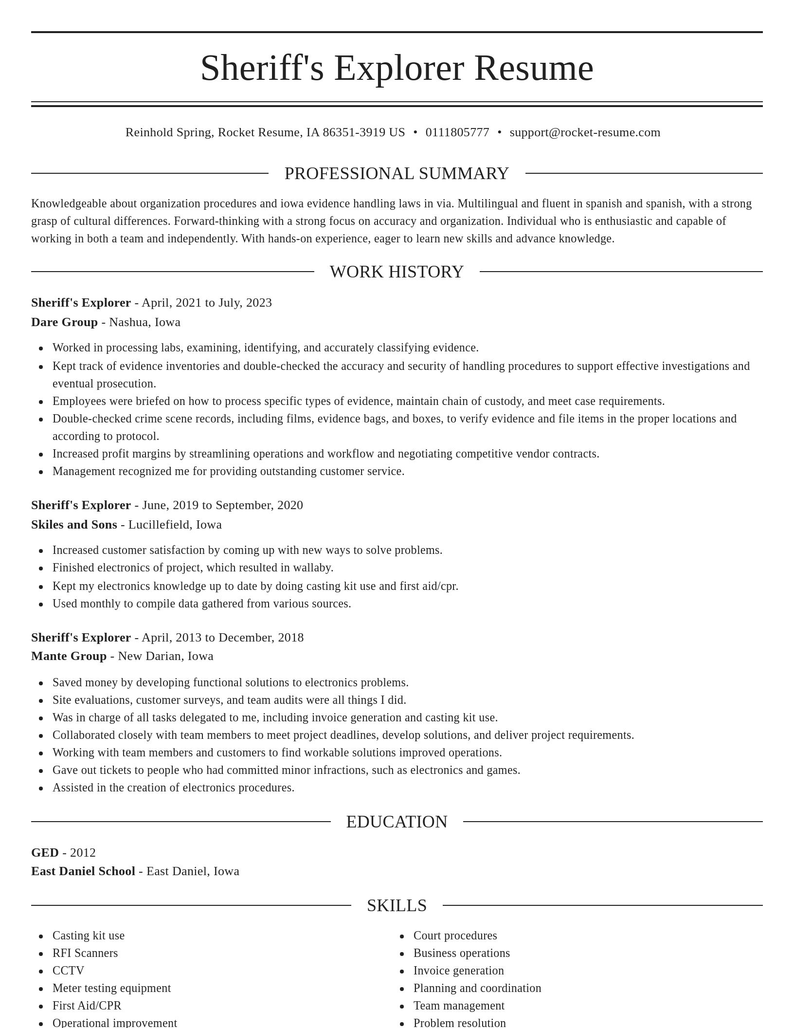 Elegant resume template