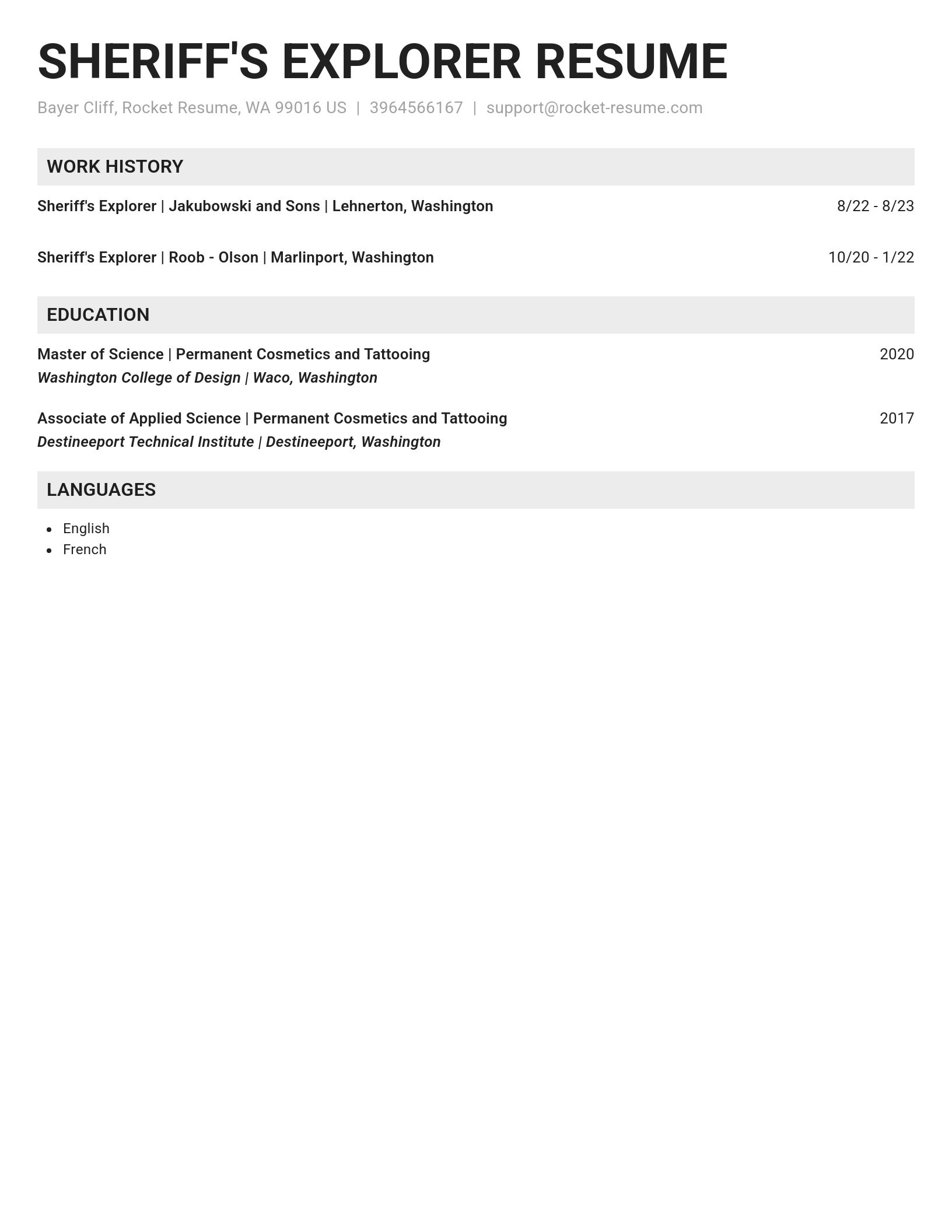 Genius resume template