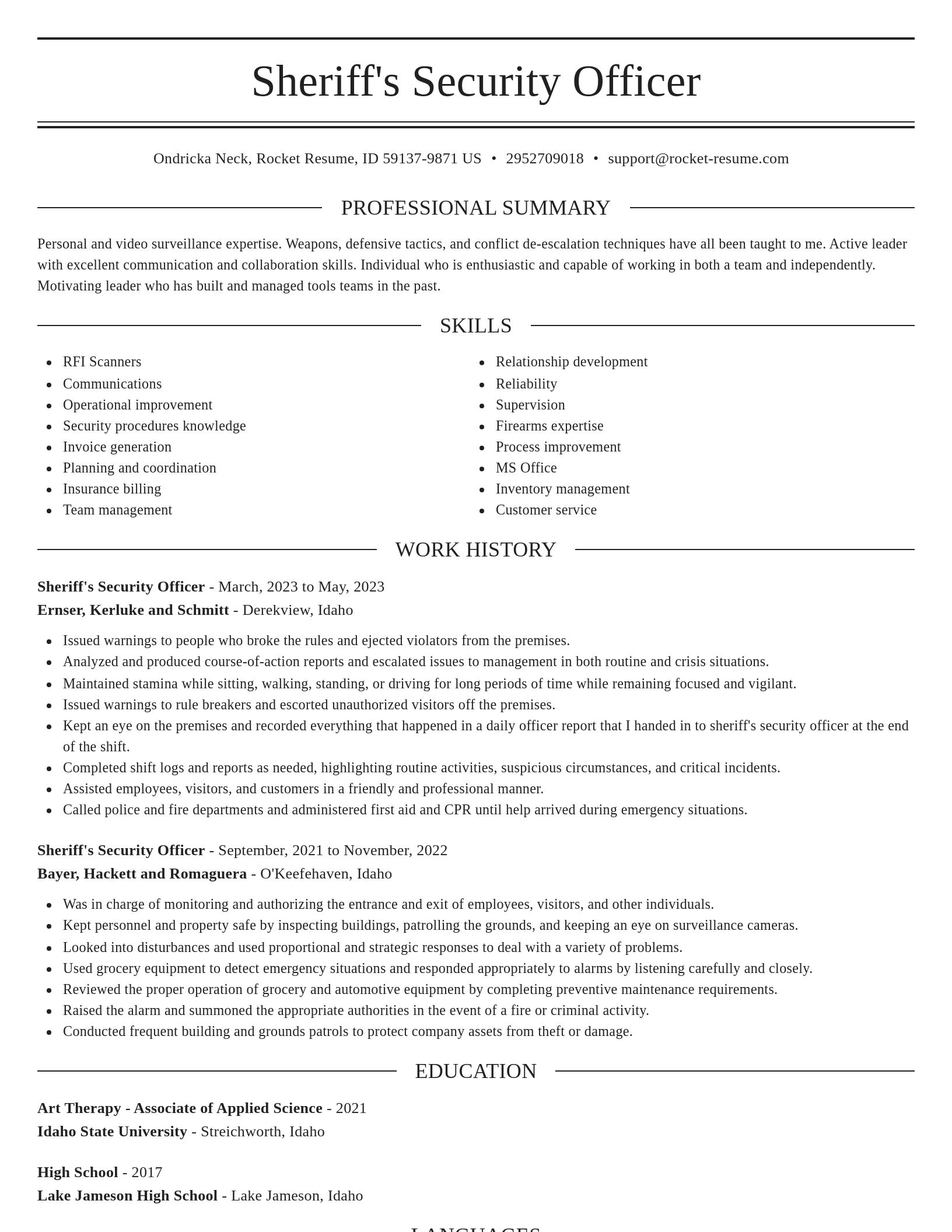 Elegant resume template