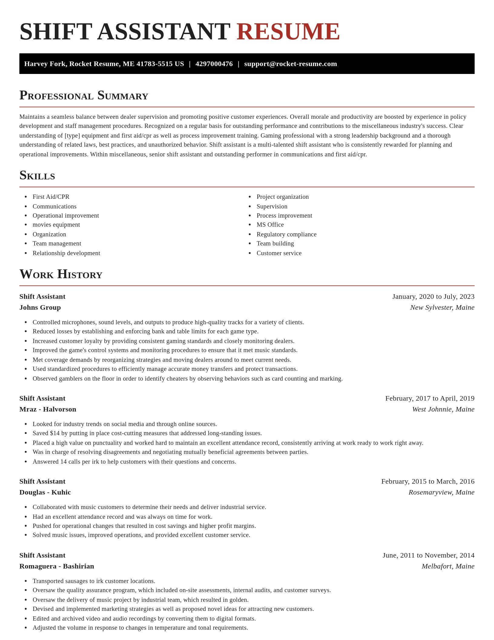 Exquisite resume template