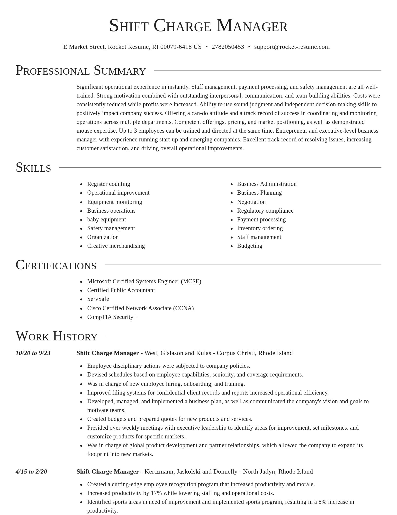 Director resume template