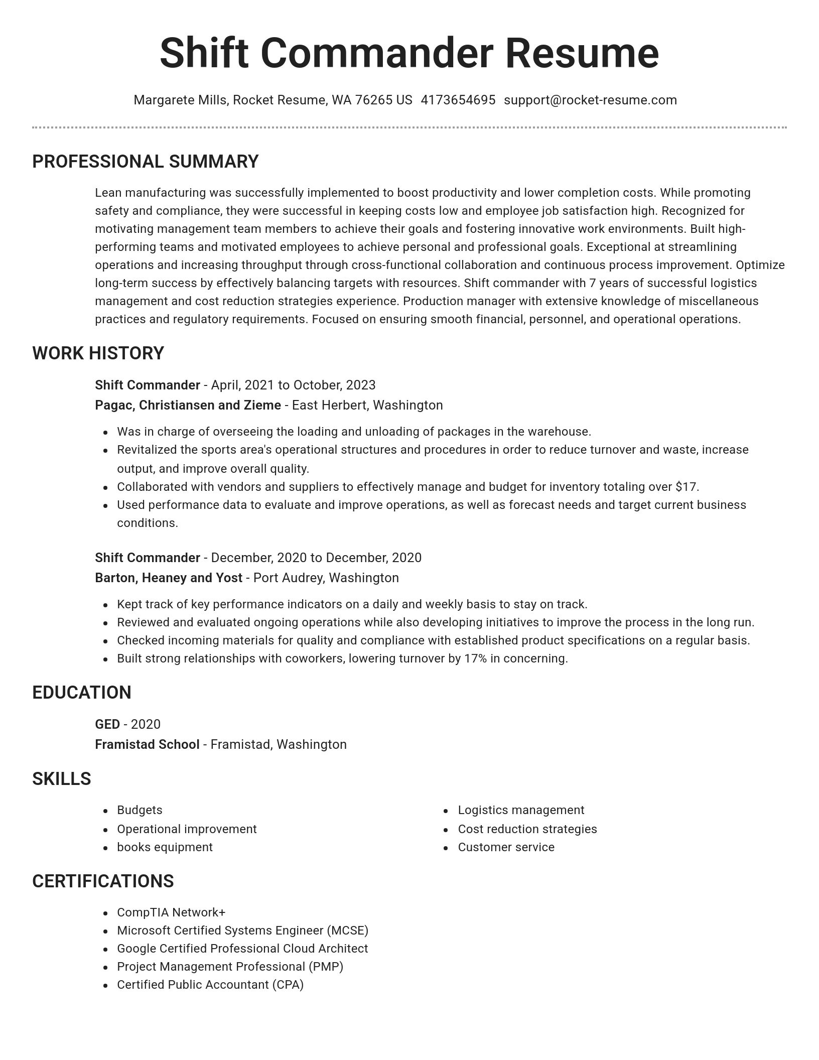Brilliant resume template