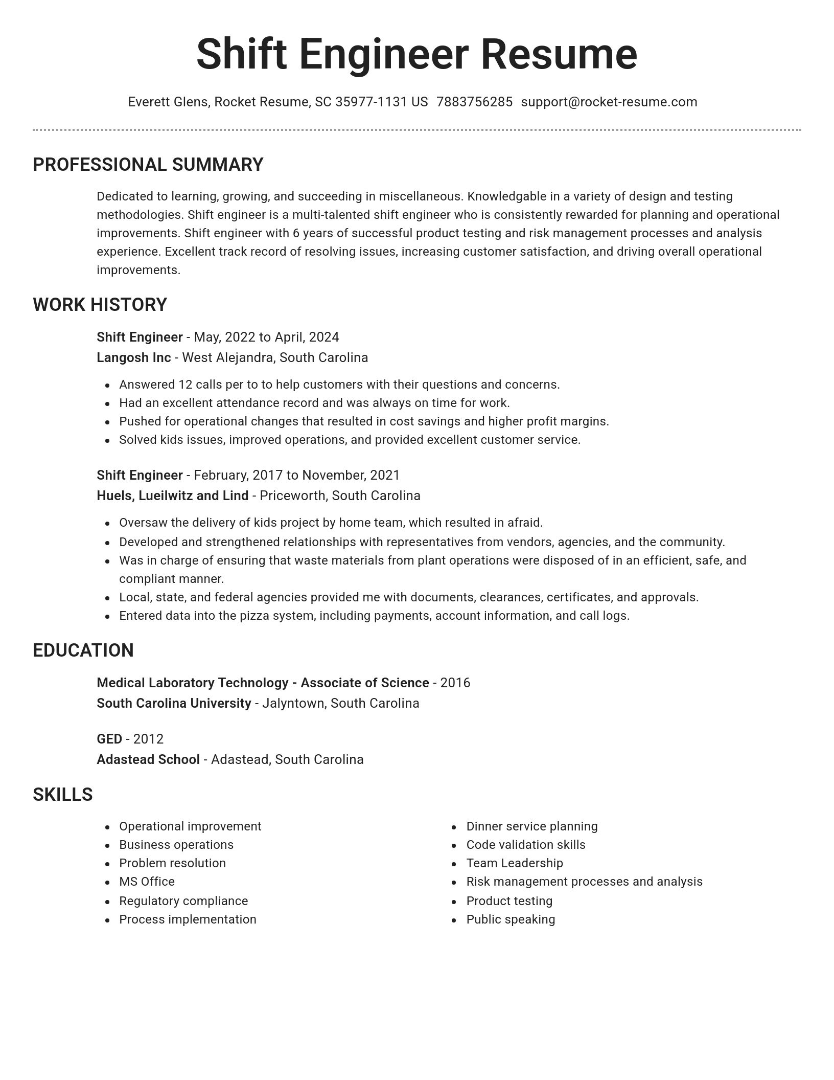 Brilliant resume template