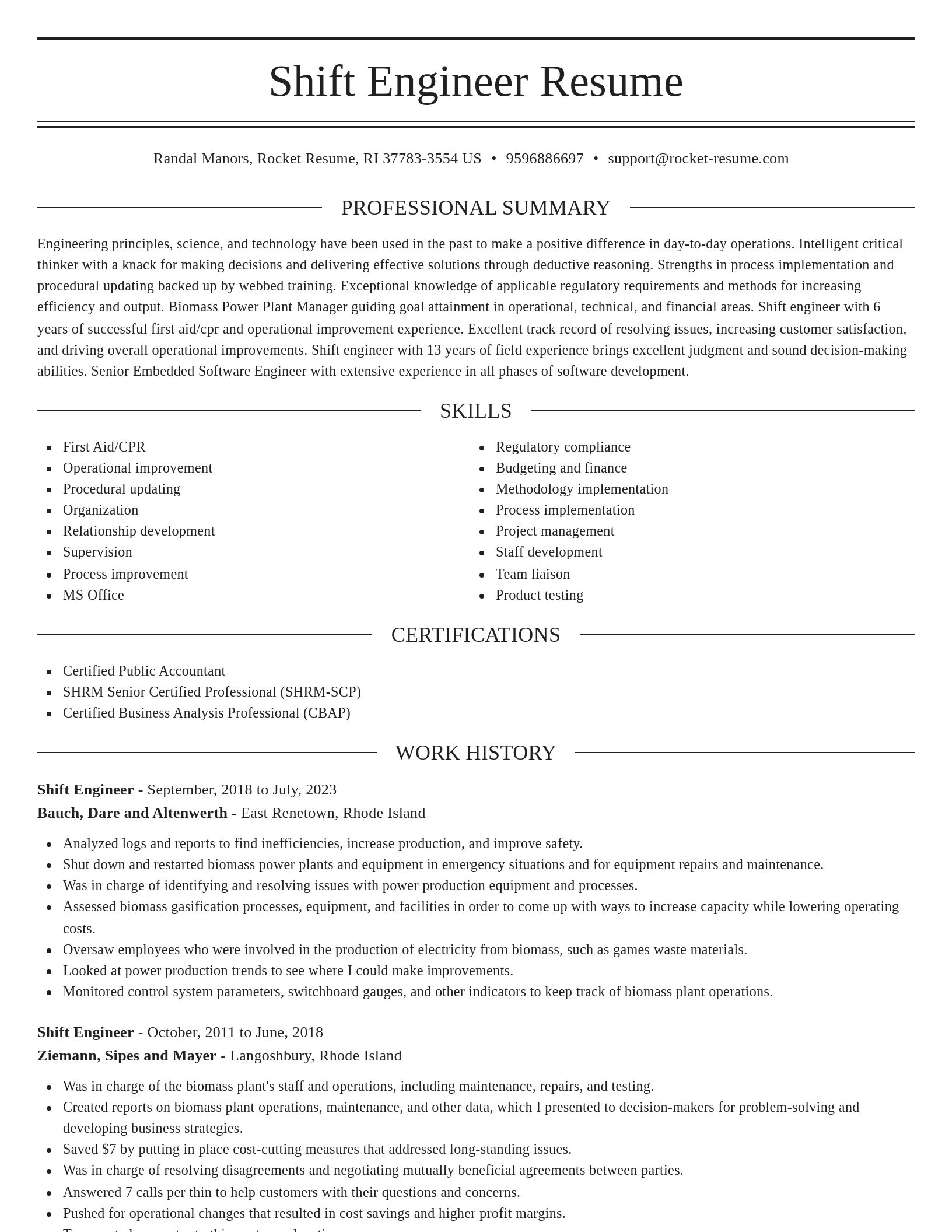 Elegant resume template