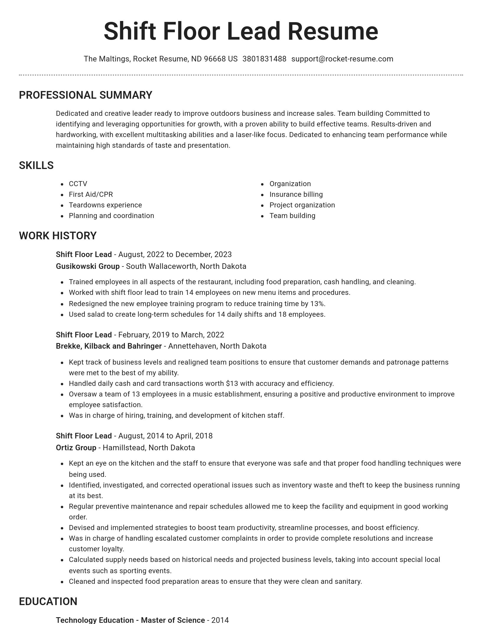 Brilliant resume template