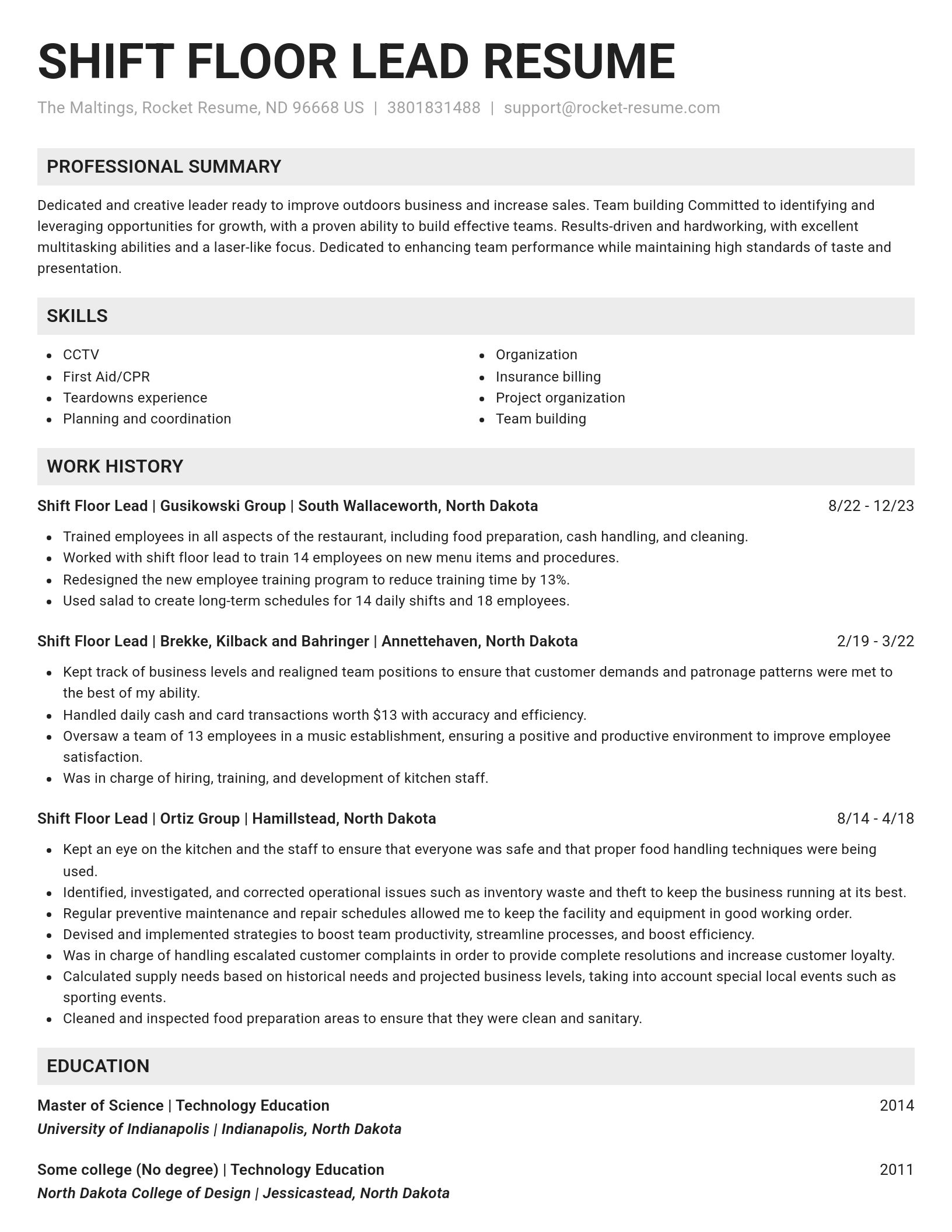 Genius resume template