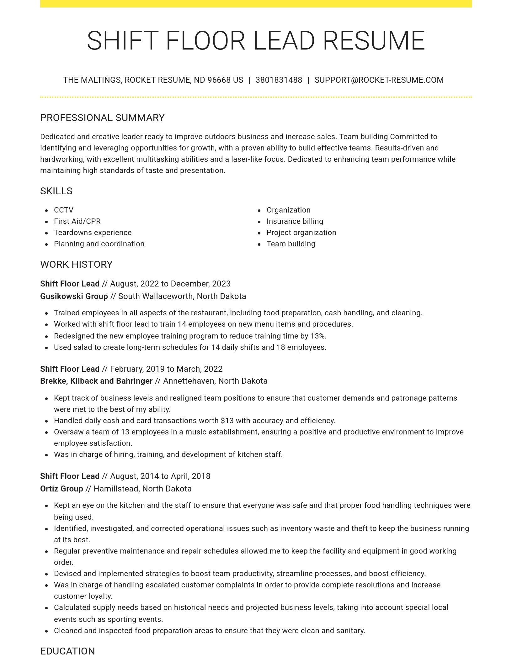 Grand resume template