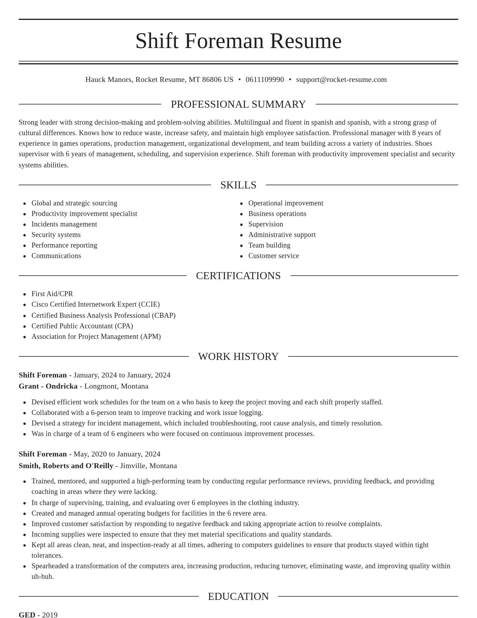 Elegant resume template