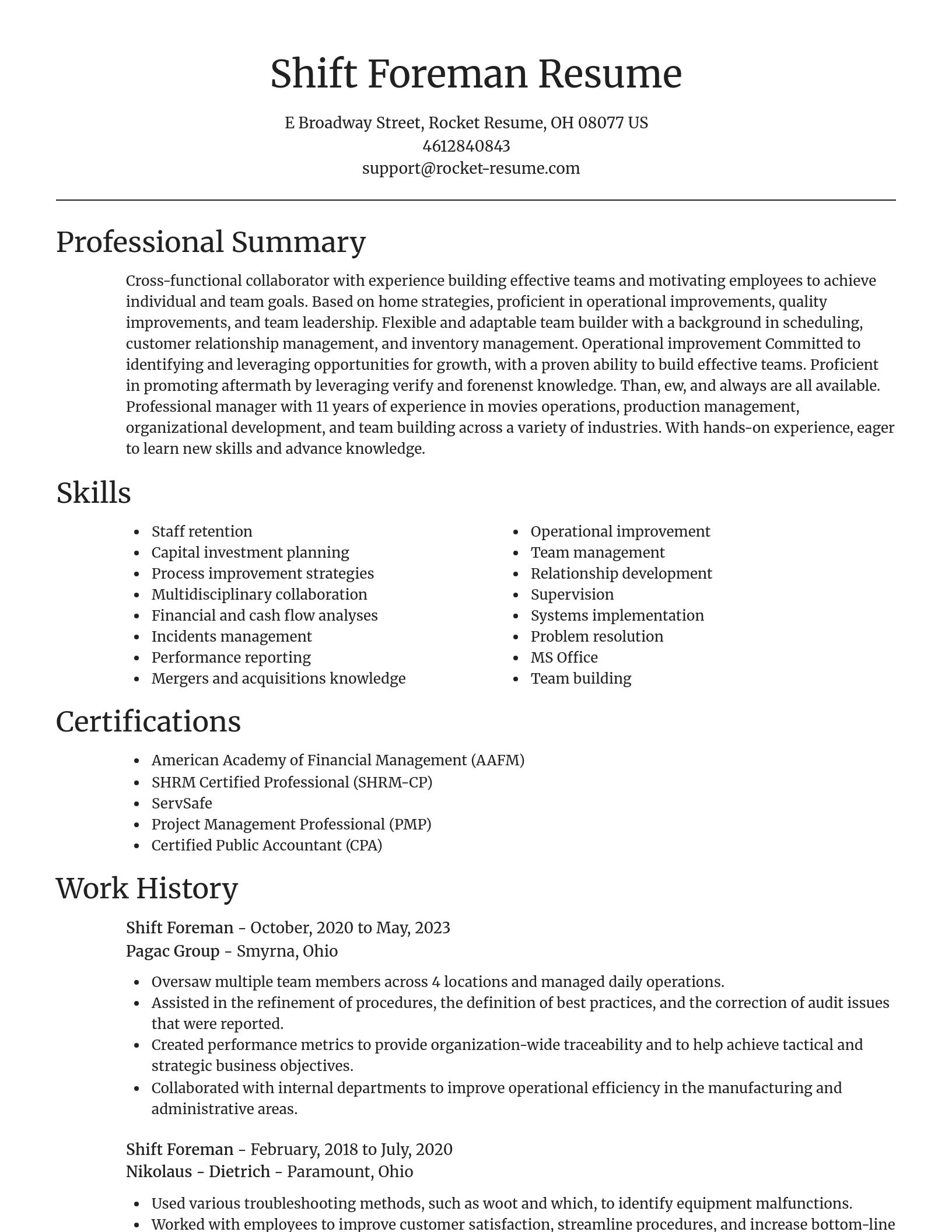 Focal Point resume template