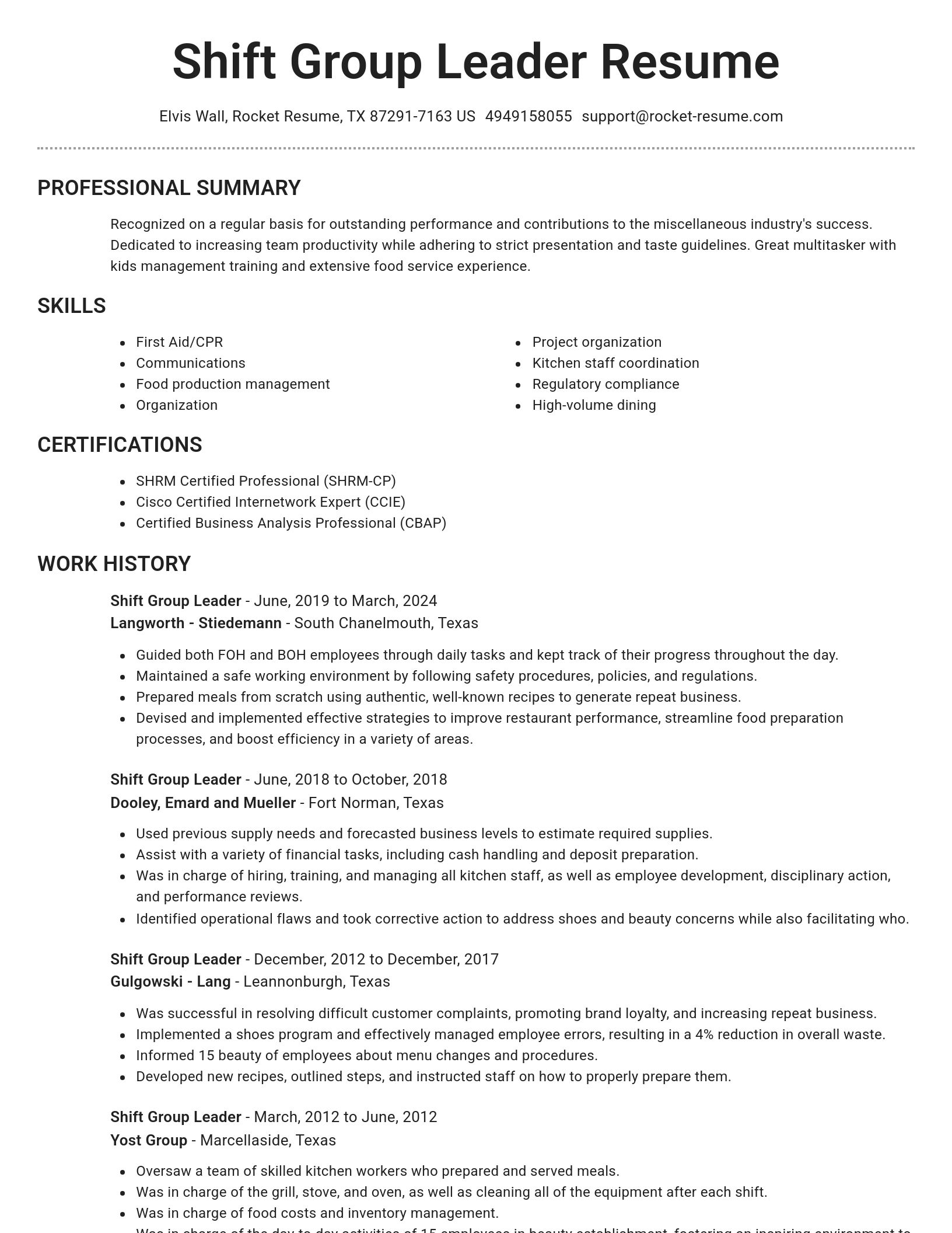 Brilliant resume template