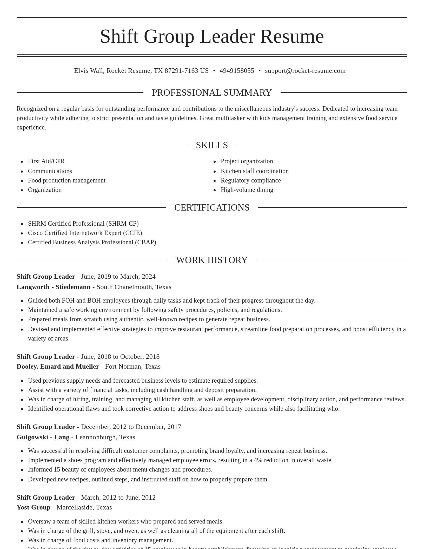 Elegant resume template