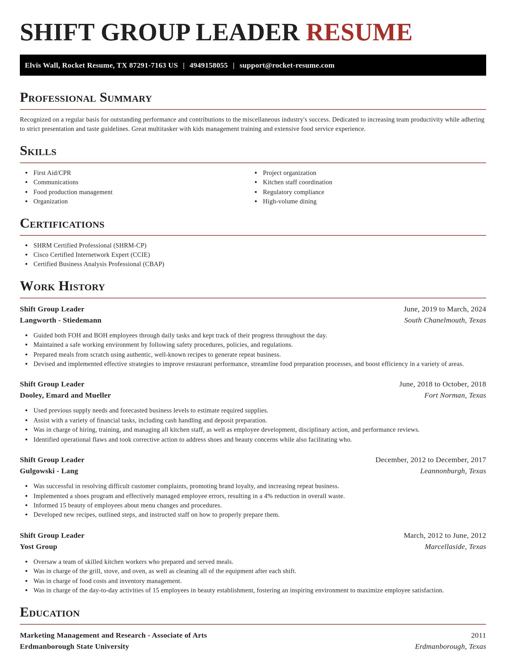Exquisite resume template
