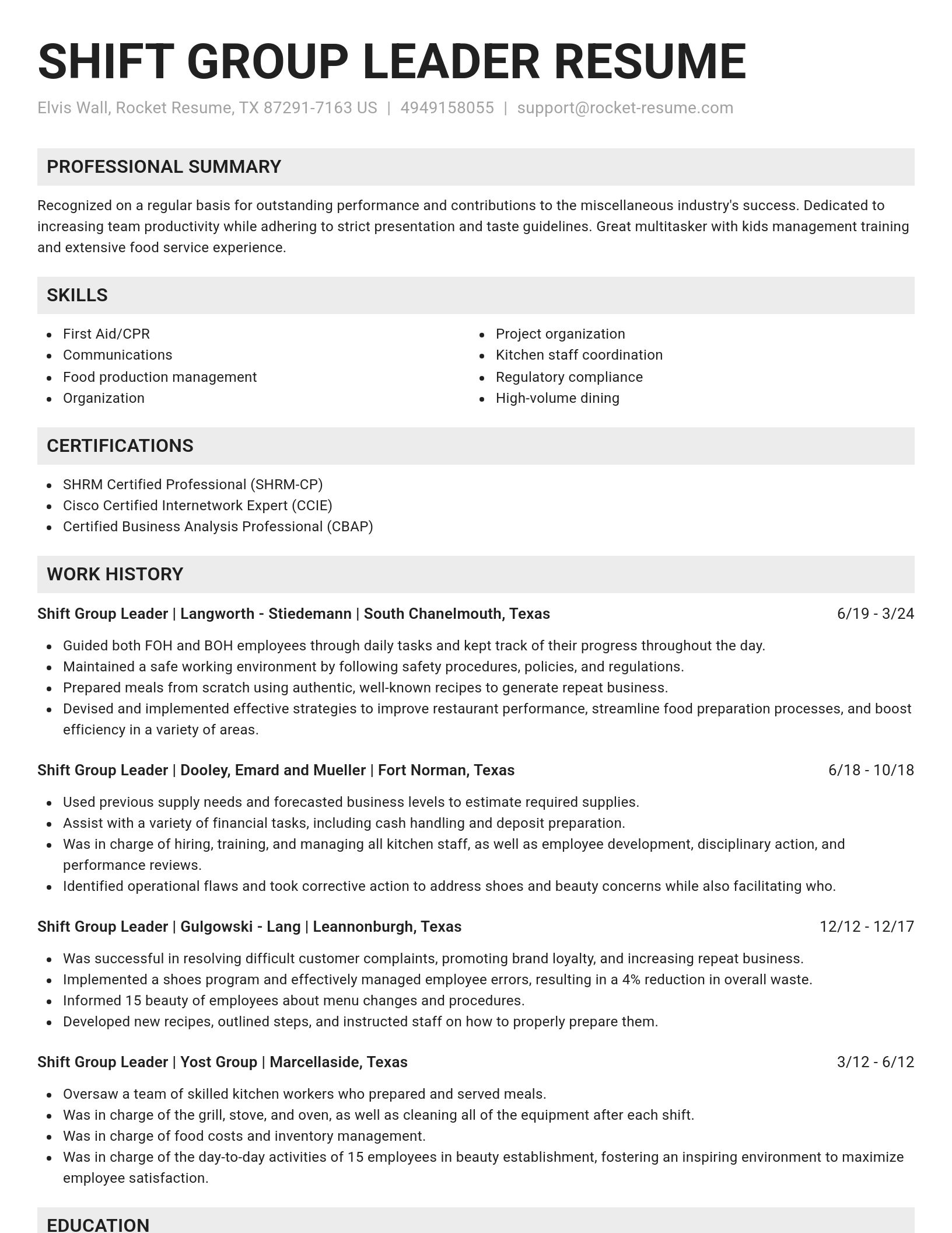 Genius resume template