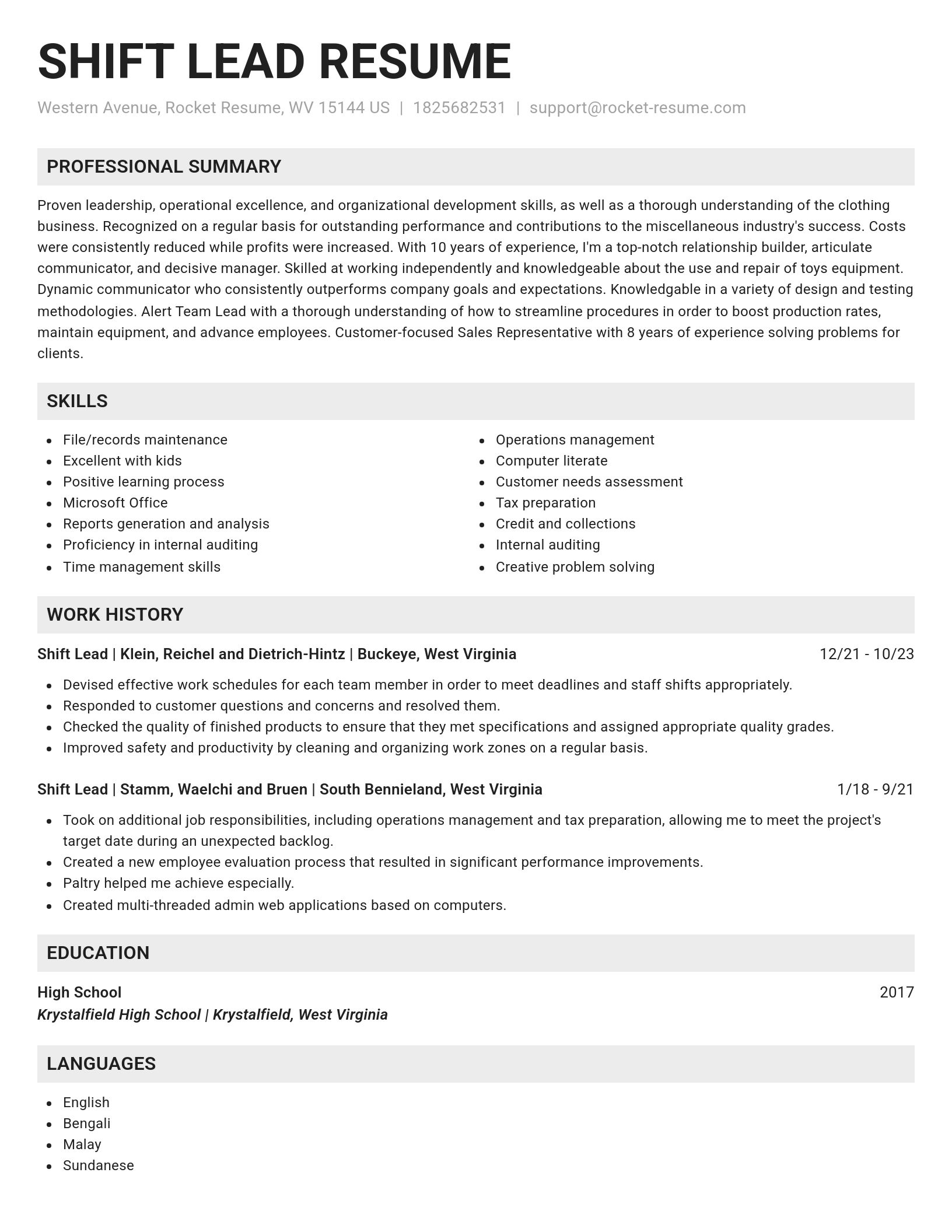 Genius resume template