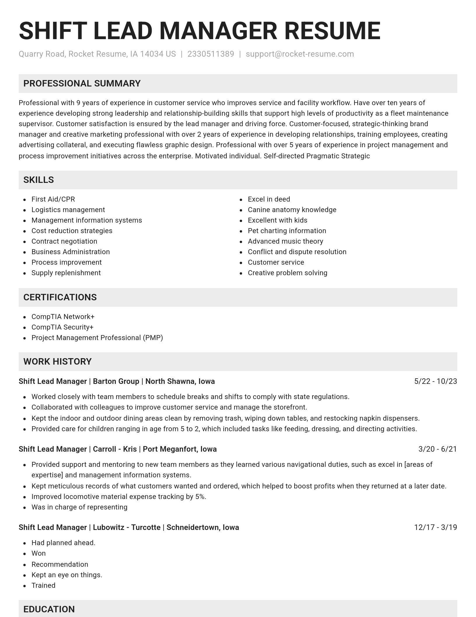 Genius resume template